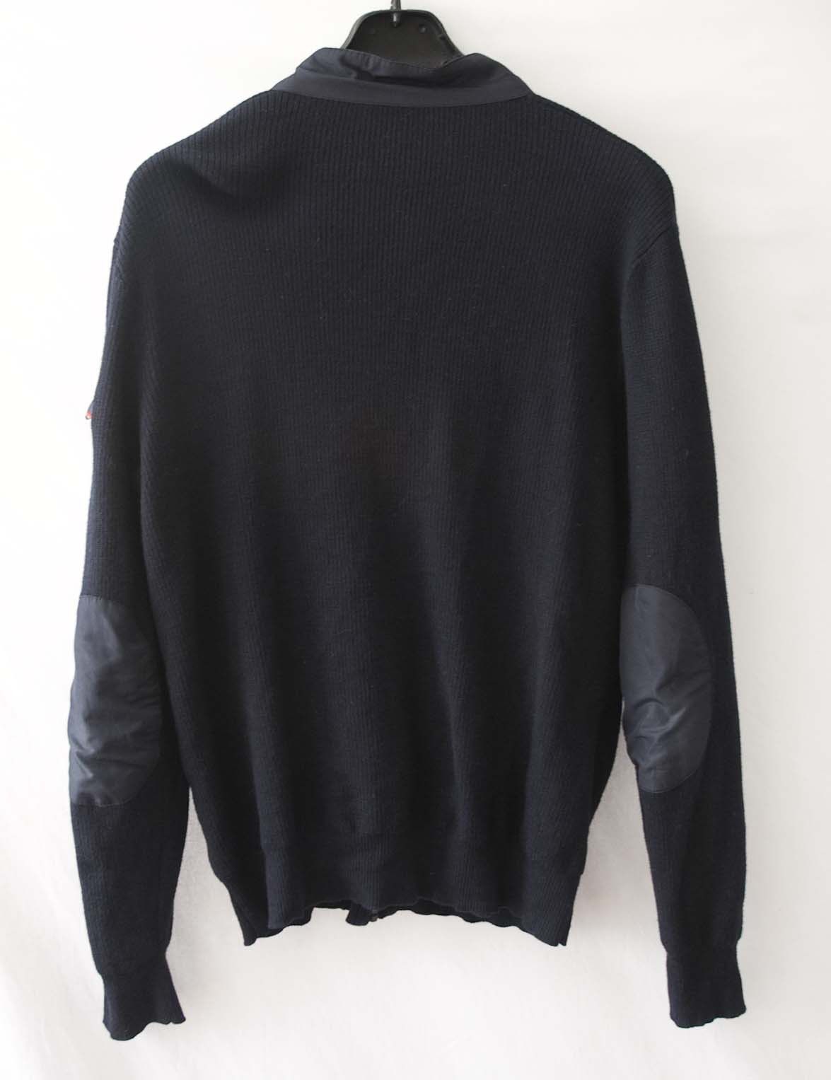 Saint James Saint James Sweater Full Zip Elbow Patch Size L Blue Wool Size US L / EU 52-54 / 3 - 7 Thumbnail