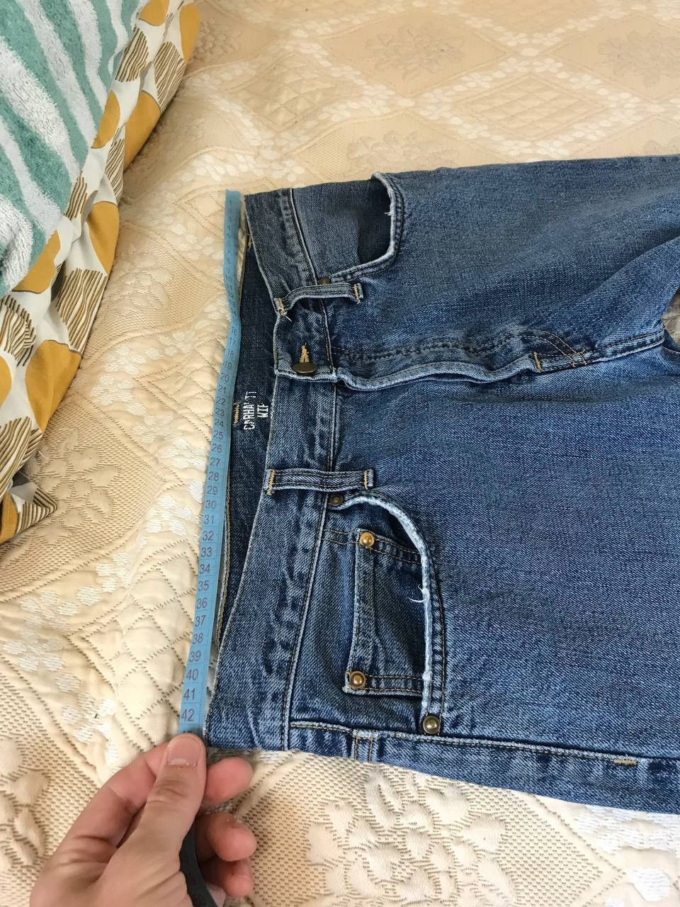 Carhartt 🔥 Carhartt WIP Vintage Logo Klondike Pant Denim Blue Jeans Size US 32 / EU 48 - 10 Thumbnail
