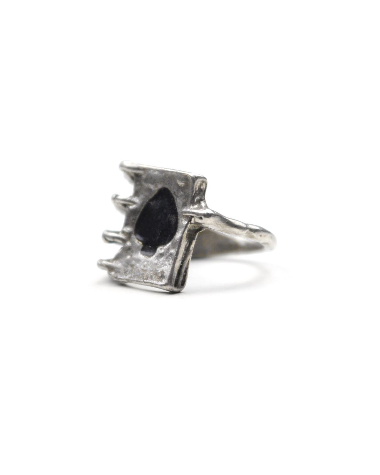 Japanese Brand 2000S JAPANESE MADE ♠ SKELETON HAND SPADE RING Size ONE SIZE - 2 Thumbnail