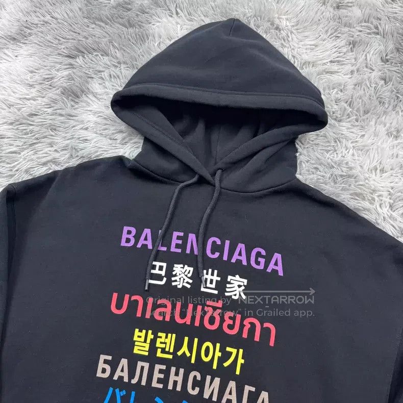 Balenciaga Balenciaga Seven Nations Language Hoodie Size US S / EU 44-46 / 1 - 2 Thumbnail