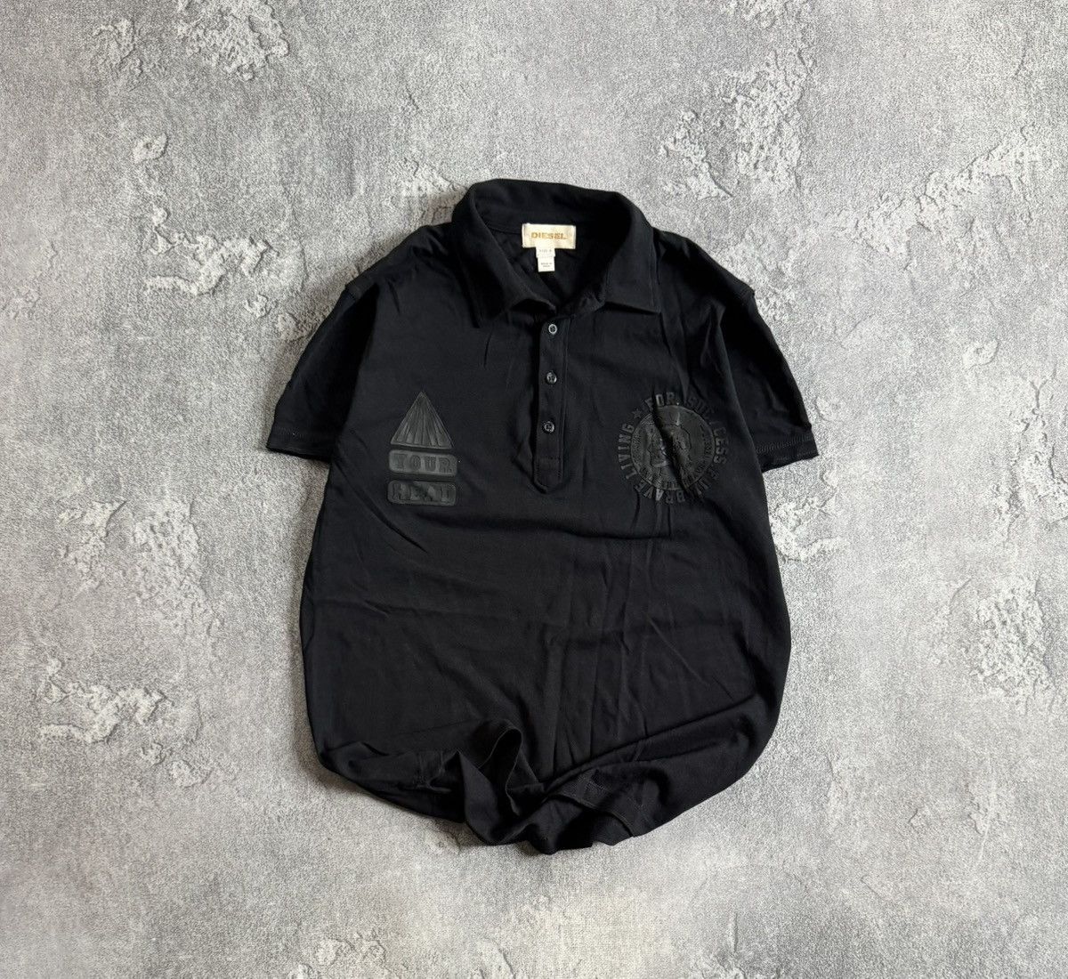 Diesel Diesel S/size polo tee tshirt y2k avantgarde black casual Size US S / EU 44-46 / 1 - 1 Thumbnail