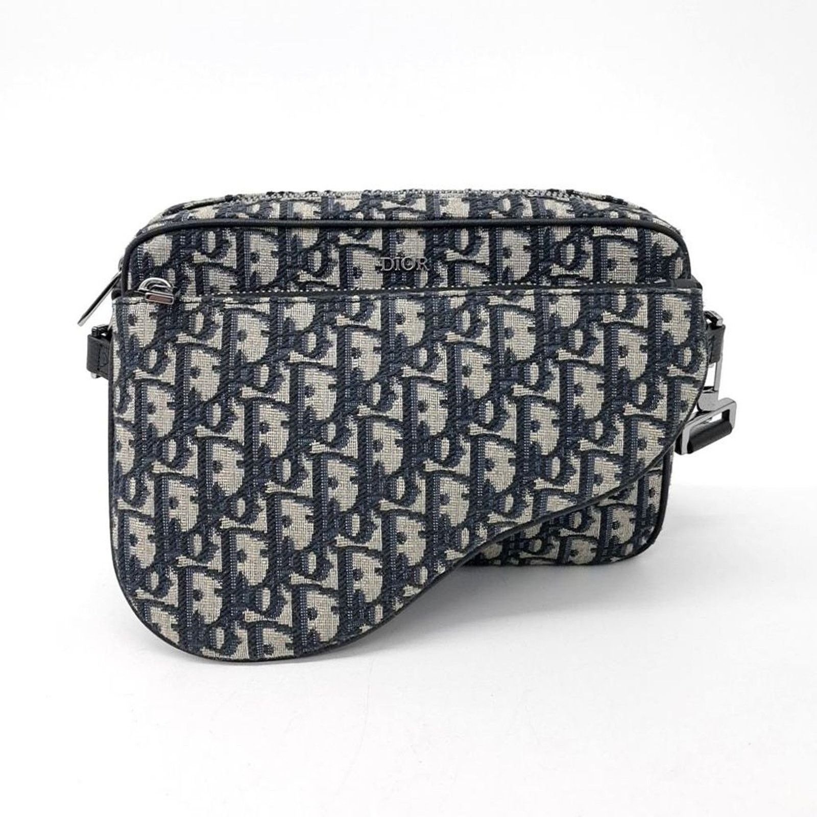 Christian Dior Oblique Triple Pouch Messenger Bag 1Adpo276 in Blue, Men's (Size 28)