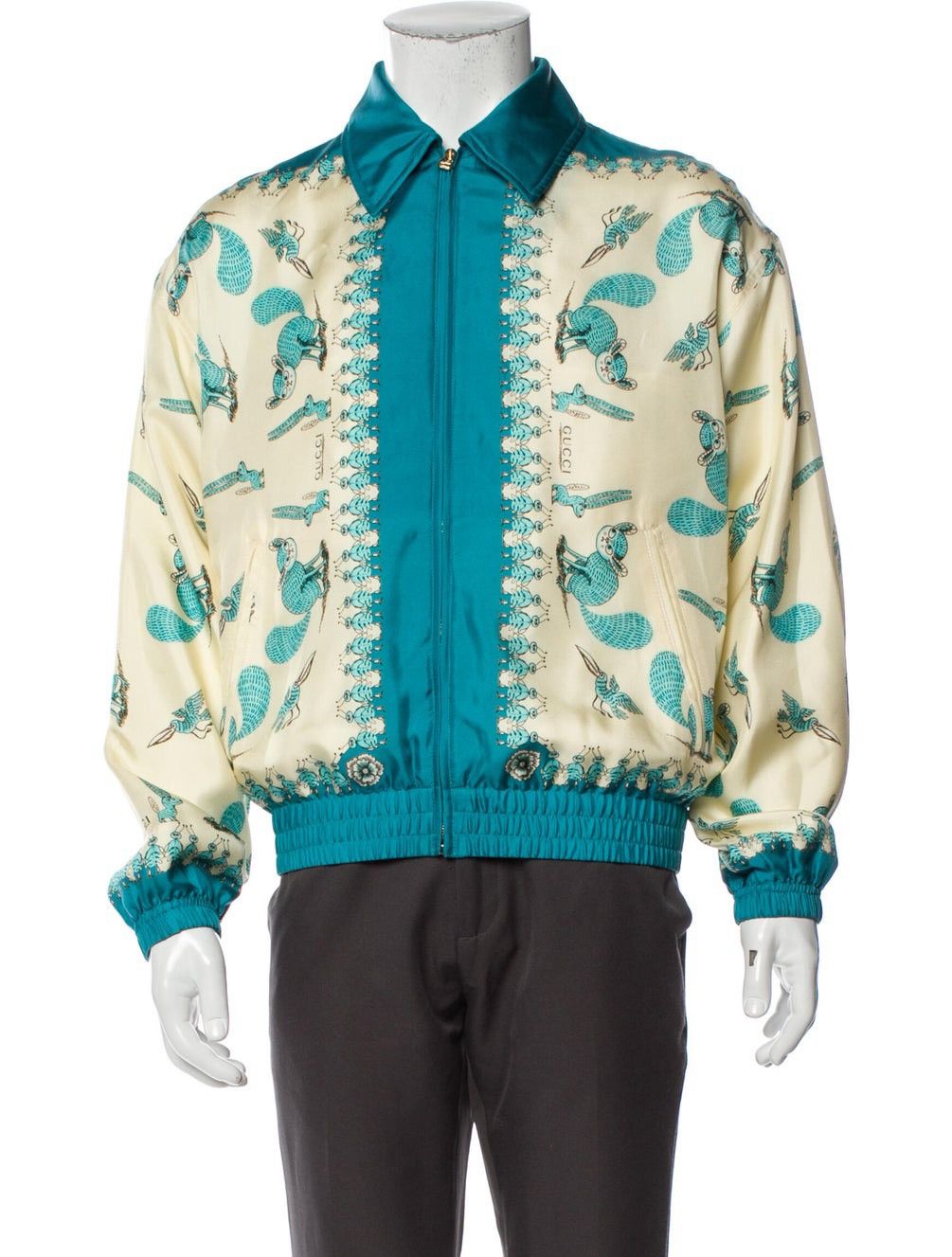 Gucci GUCCI Freya Hartas Silk Silk Bomber Jacket 44 Size US S / EU 44-46 / 1 - 11 Thumbnail