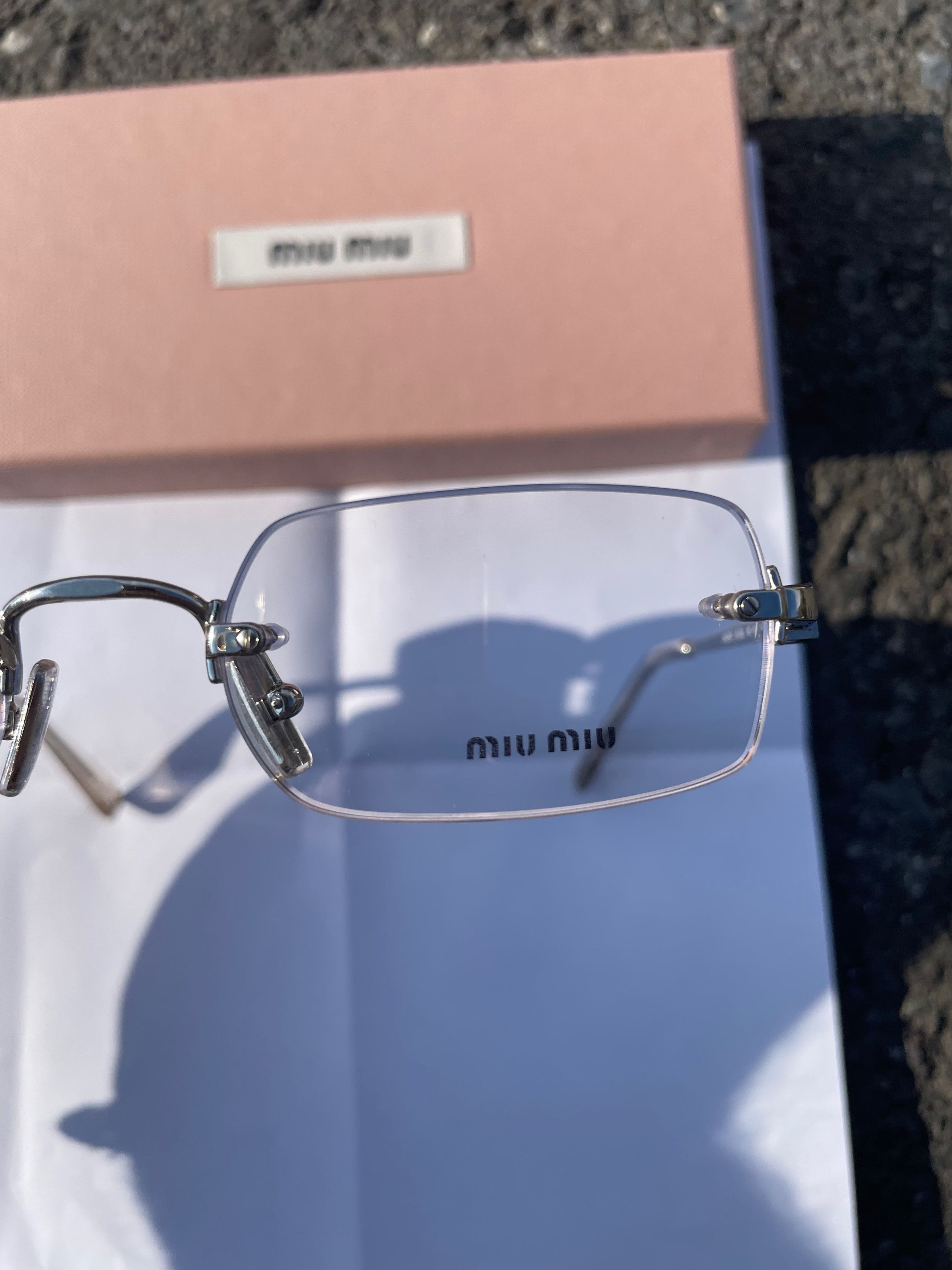 Miu Miu MIU MIU rimless glasses 50YVVISTA Size ONE SIZE - 6 Thumbnail