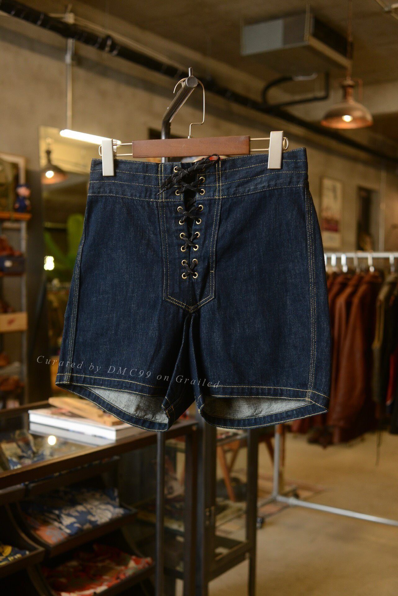 Kapital Kapital High-Waist Belted Denim Shorts Size 30" / US 8 / IT 44 - 1 Thumbnail