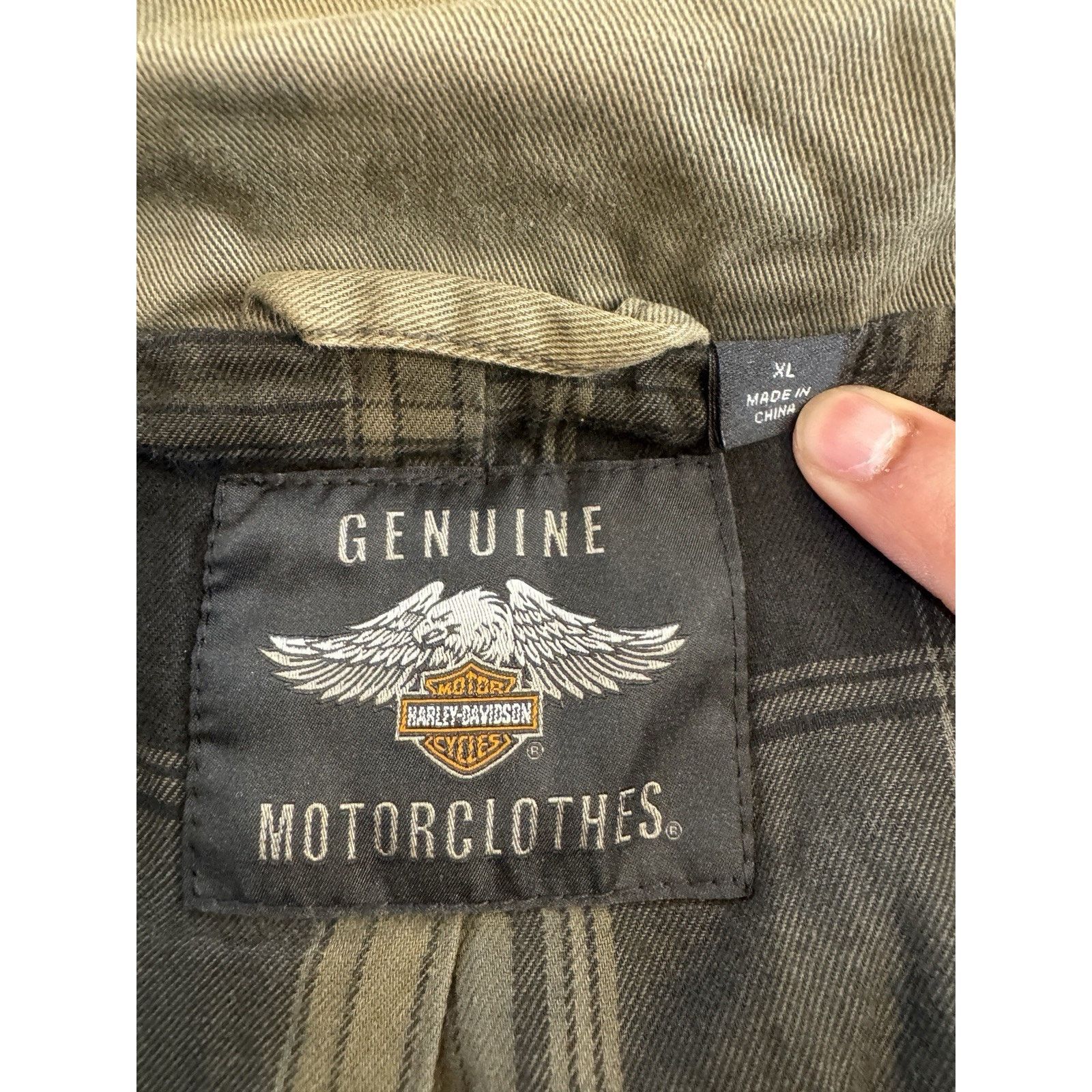 Harley Davidson Harley-Davidson Men Hooded Jacket Zip Green Motorcycle Patch Size US XL / EU 56 / 4 - 2 Thumbnail