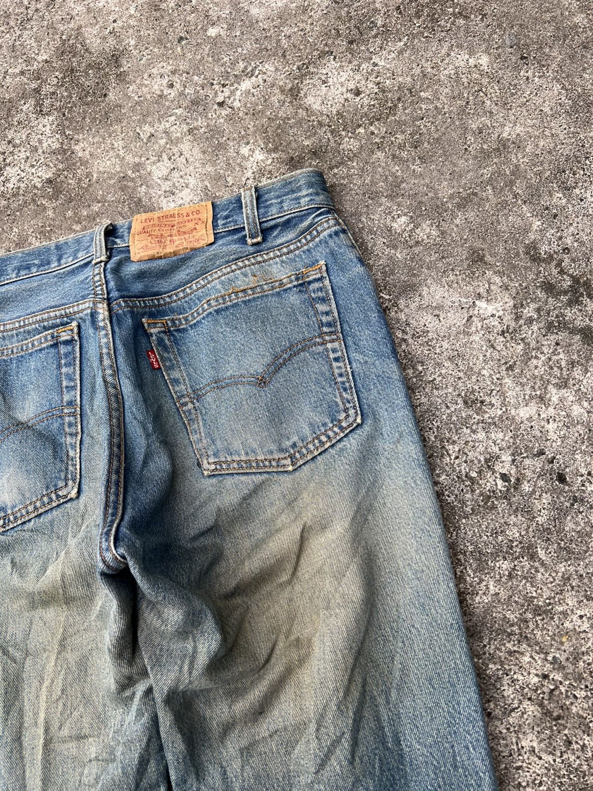 Levi's Vintage 80’s Levi’s 501 Distress Mud Wash Jean Very Rare Size US 31 - 21 Thumbnail
