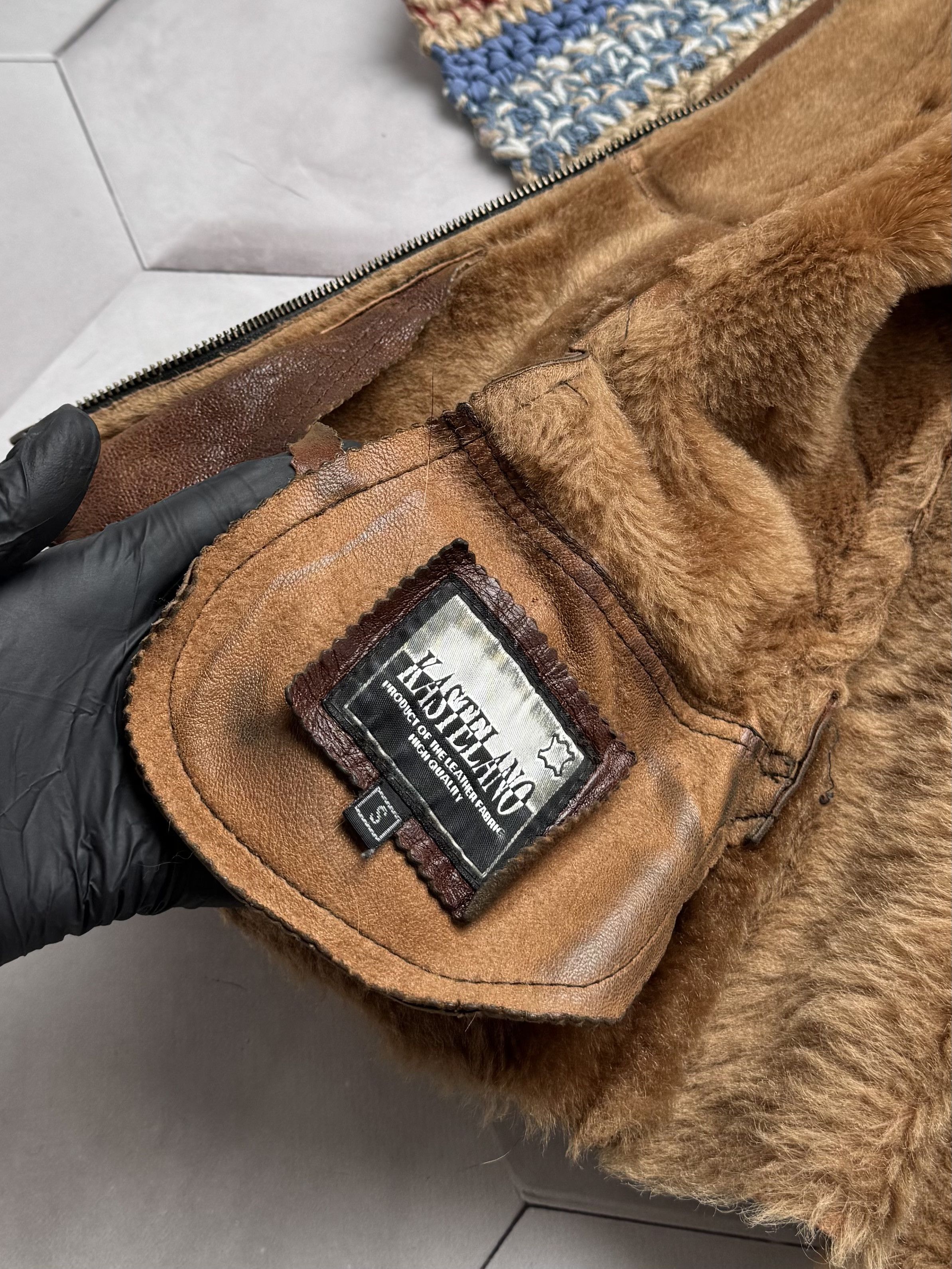 Japanese Brand Vintage Real Sheepskin Coat (E4) Size S / US 4 / IT 40 - 11 Thumbnail