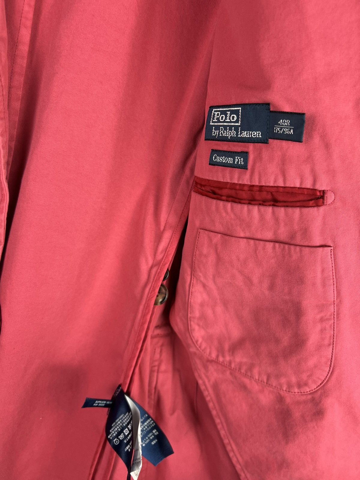 Polo Ralph Lauren Polo Ralph Lauren Pink Cotton Blazer Custom Fit Size US S / EU 44-46 / 1 - 8 Thumbnail