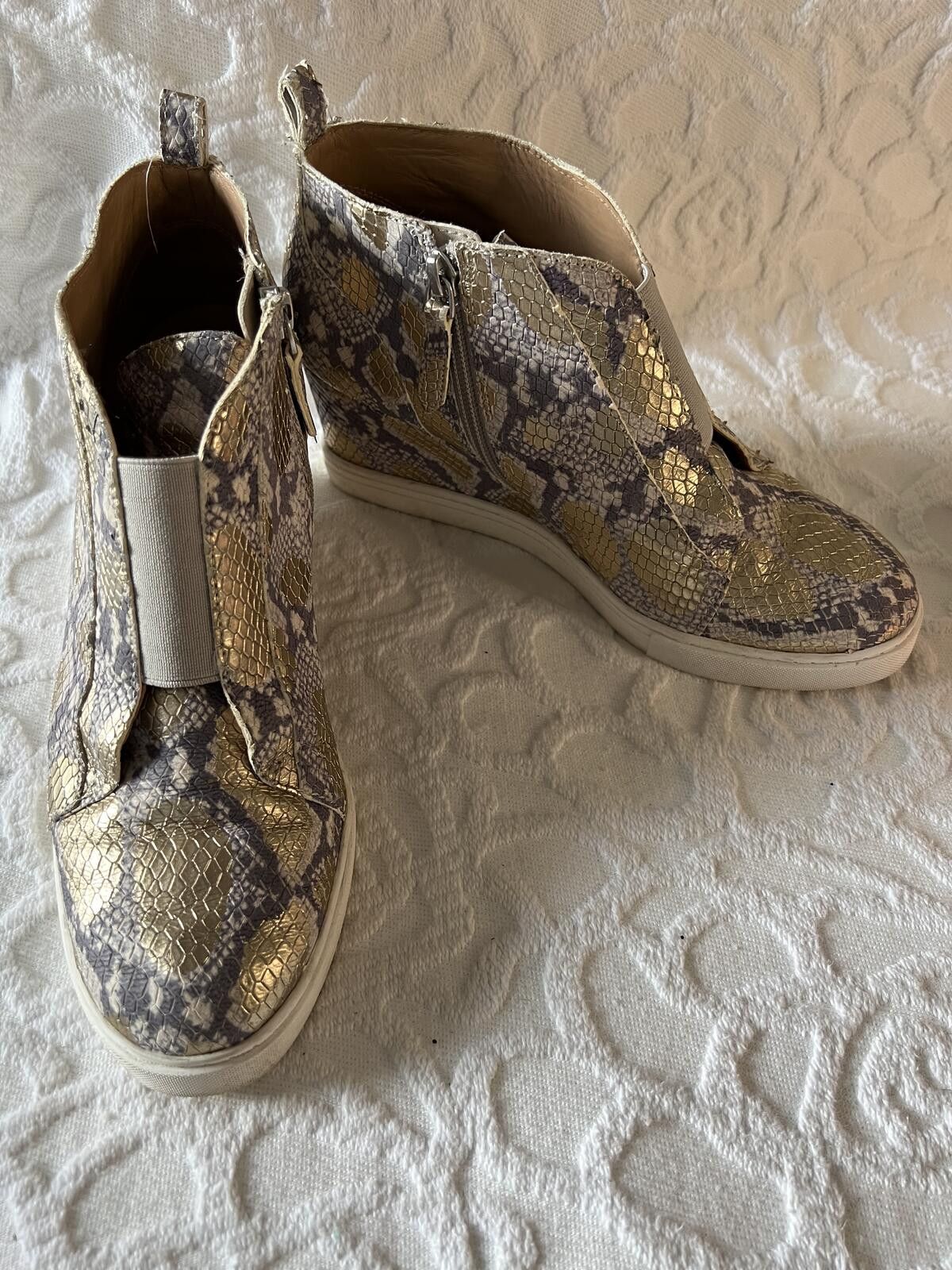 Other Linea Paolo Leather Felicia Platform Wedge Sneaker Bootie Size US 8 / IT 38 - 2 Thumbnail