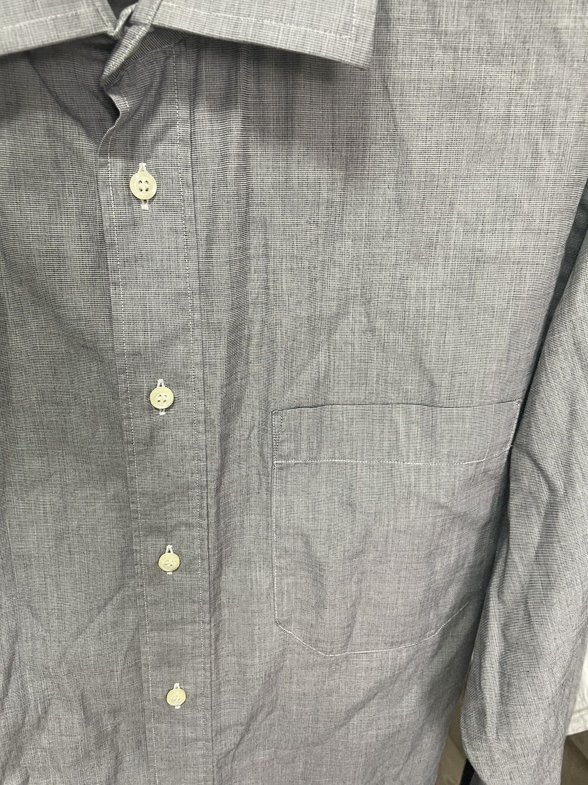 Dior Cristian Dior Shirt Pur Coton Longsleeve Cufflinks Graphites Size US XL / EU 56 / 4 - 5 Thumbnail