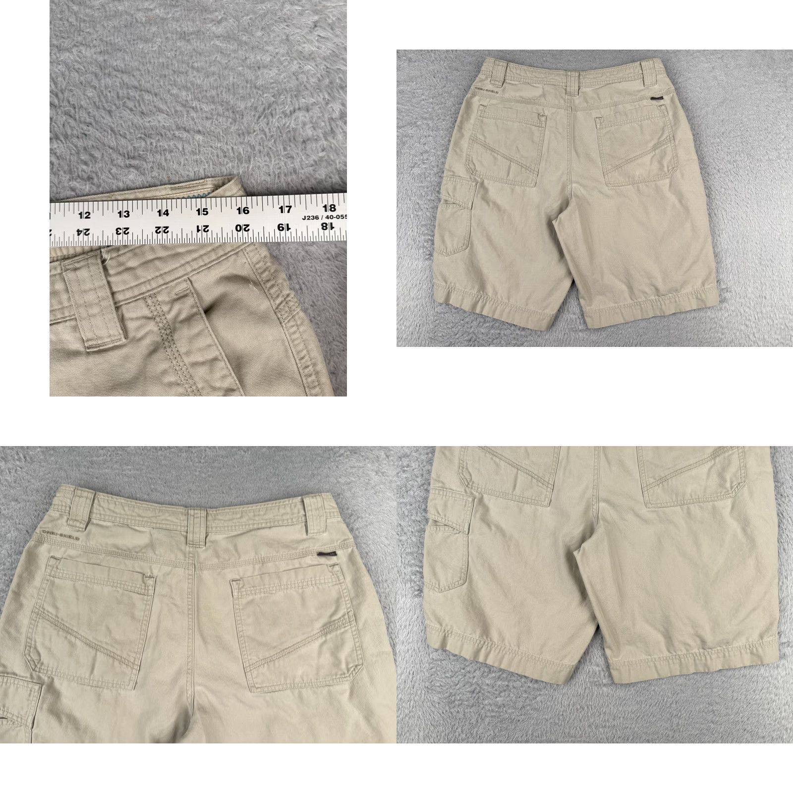 Vintage Columbia Men Cargo Shorts 34 Beige 100% Cotton Nylon Zip Pockets Bridge Hike Camp 34x11 Mens Regular Beige Cargo Pocket Size US 34 / EU 50 - 9 Thumbnail
