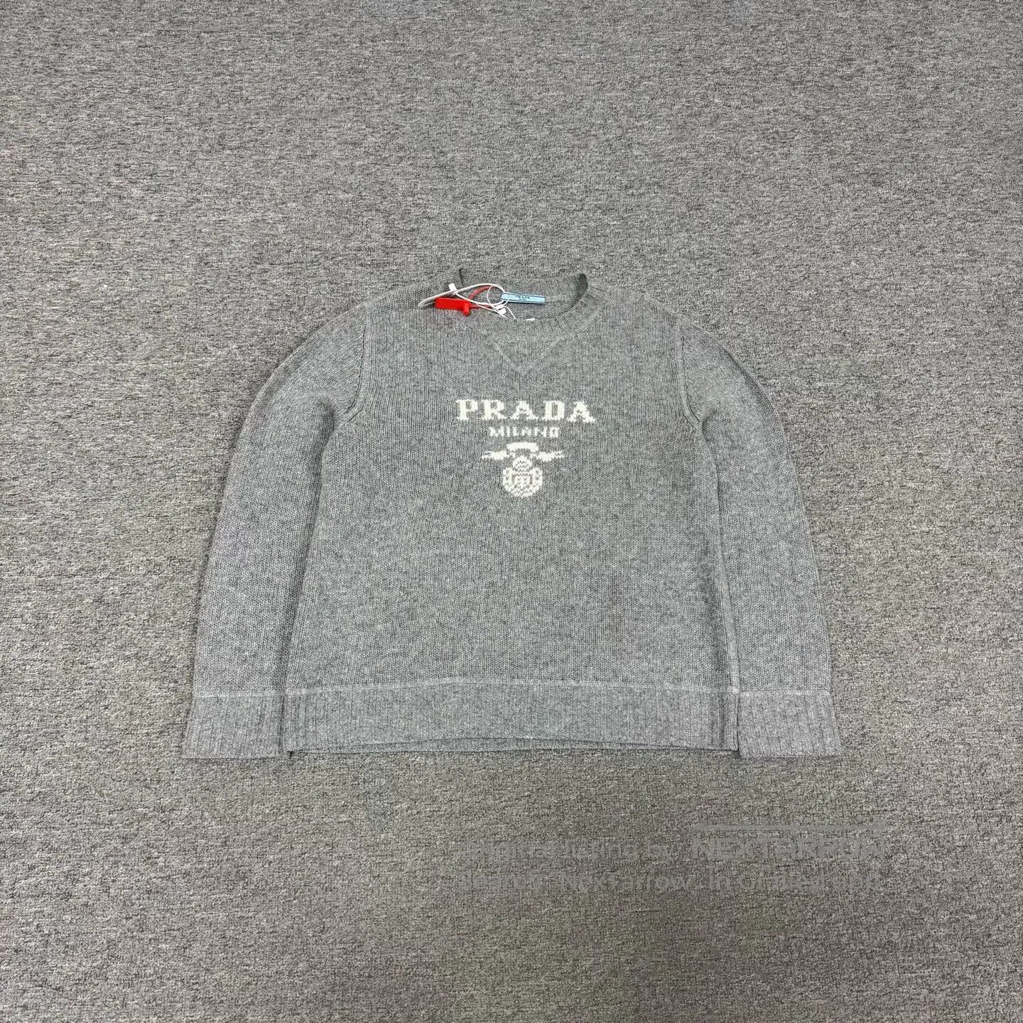 Prada Prada Wool badge jacquard round-neck sweater| Size US XXS / EU 40 - 1 Thumbnail