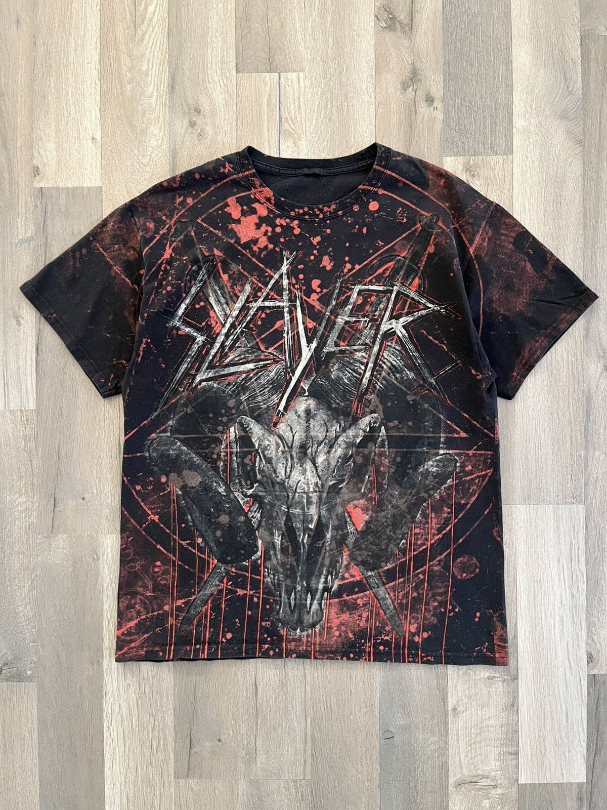 Slayer Vintage 00s Slayer AOP Baphomet Tee Size US L / EU 52-54 / 3 - 1 Thumbnail