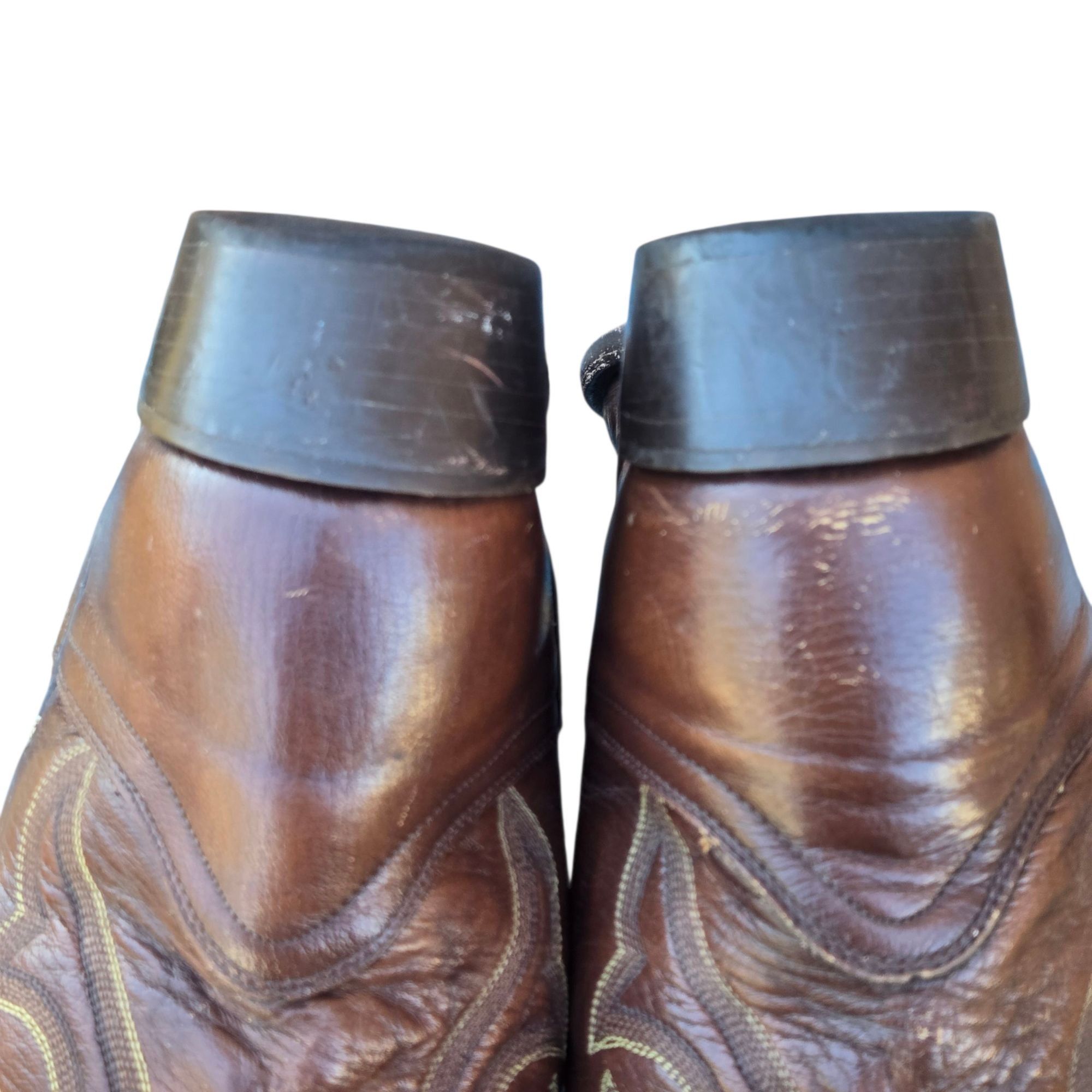 Dan Post Dan Post Cowboy Boots Mens Brown Leather 9 D Western Rockabi Size US 9 / EU 42 - 17 Thumbnail