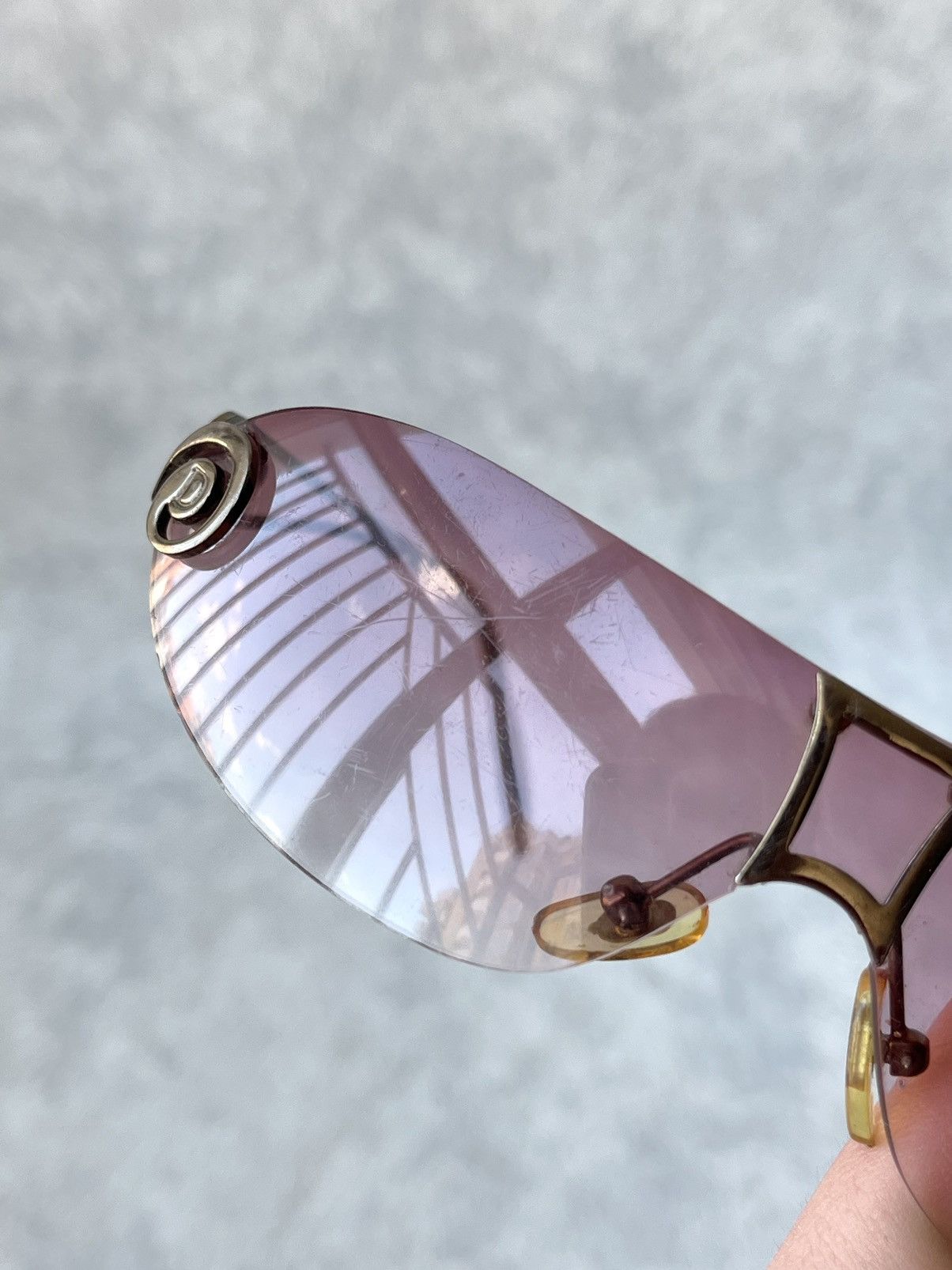 Dior 90s Archive Christian Dior Pink Shield Sunglasses Y2K Size ONE SIZE - 17 Thumbnail