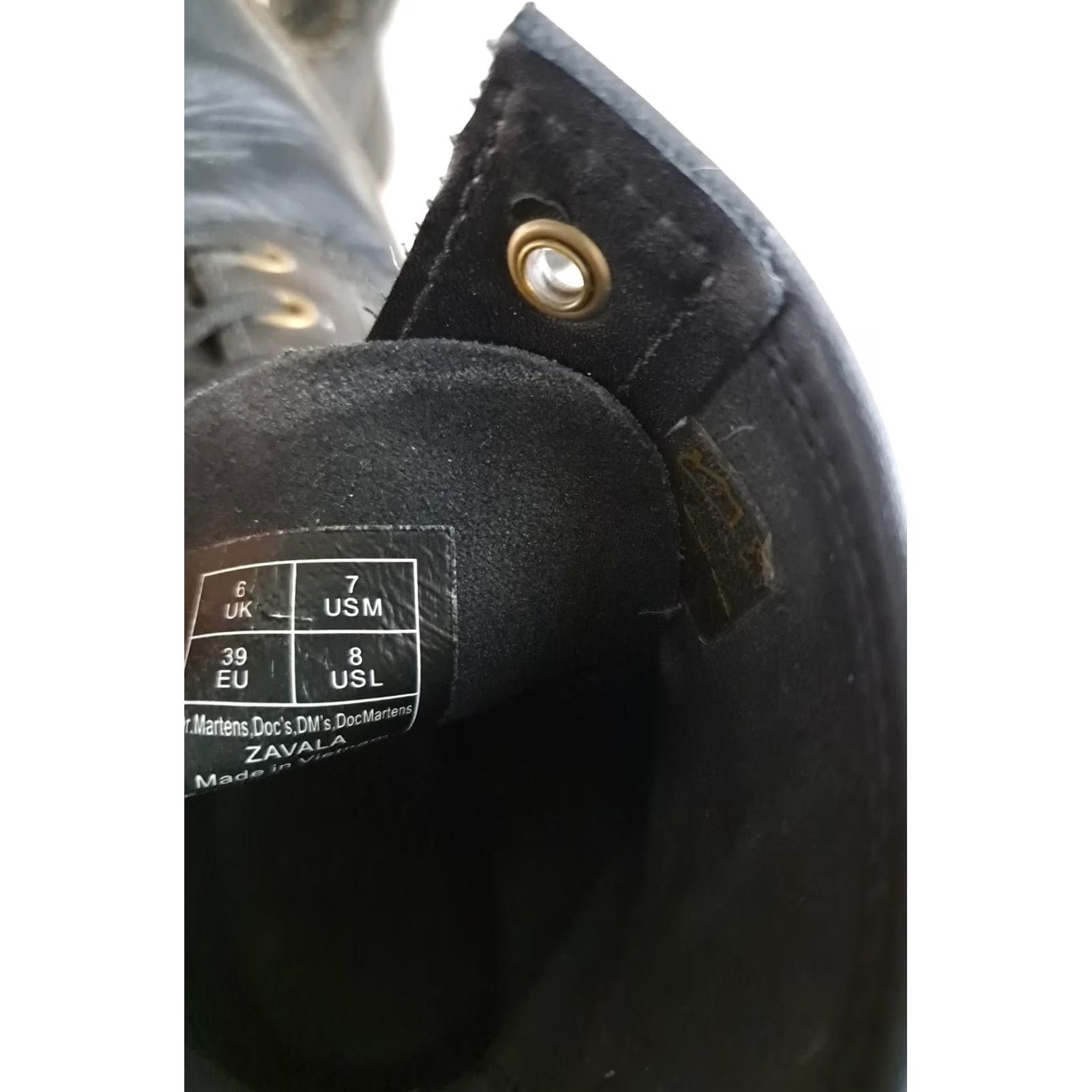 Dr. Martens VINTAGE Dr. Martens 1460 Zavala Combat Boots Boots Mens US 7 UK 6 EU 39 Black Leather Ankle Lace Up Round Toe Size US 7 / EU 40 - 3 Thumbnail