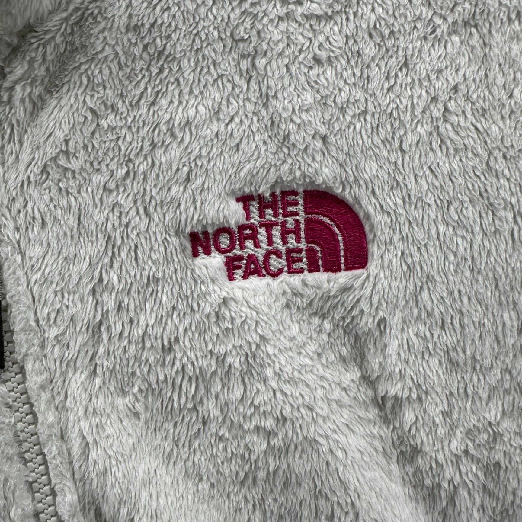 The North Face The North Face Jacket Women's White Medium Fuzzy Fleece Full Zip Pockets Size M / US 6-8 / IT 42-44 - 7 Thumbnail