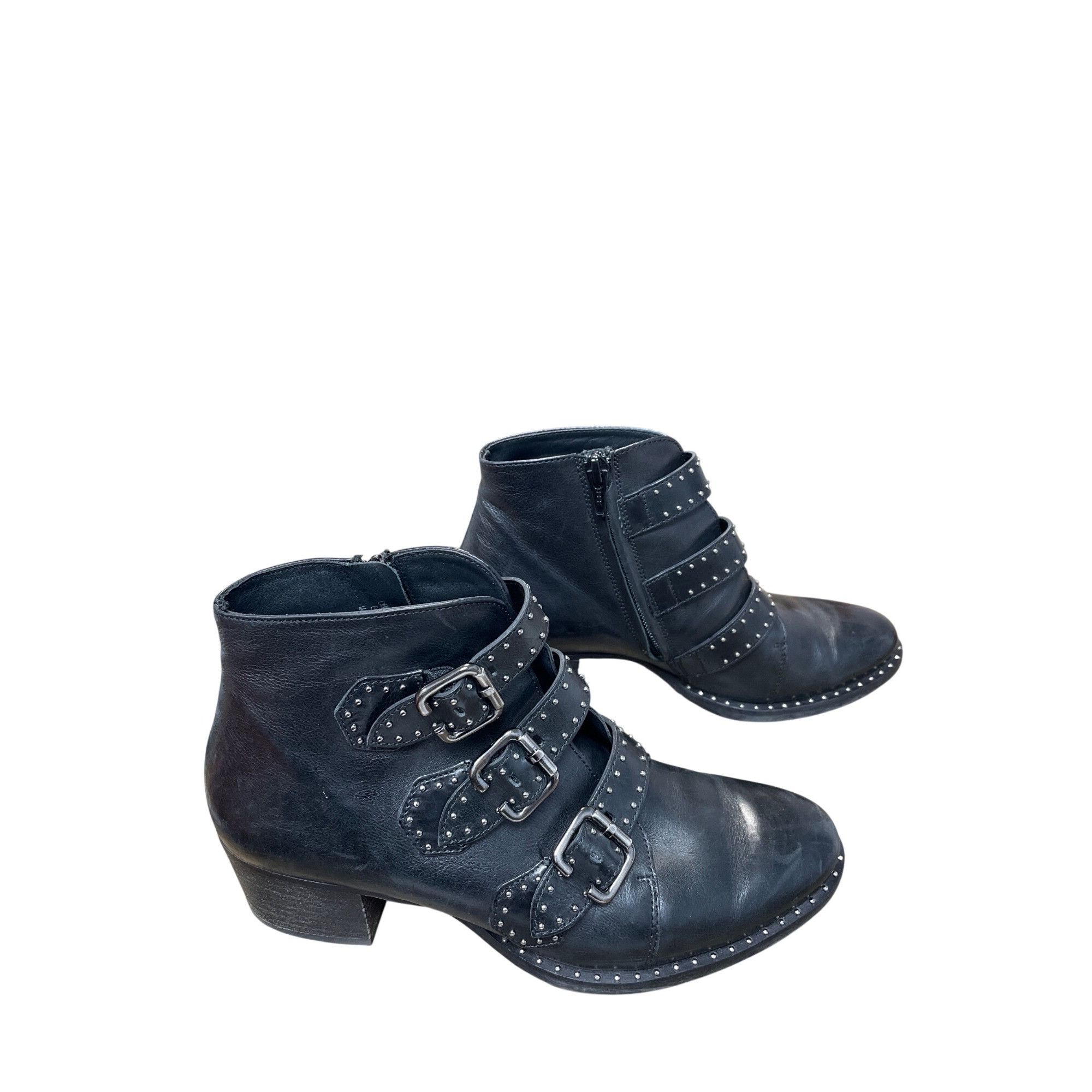 Other Paul Green Womans Black leather studed moto ankle boots sz 5 Size US 5.5 / IT 35.5 - 3 Thumbnail