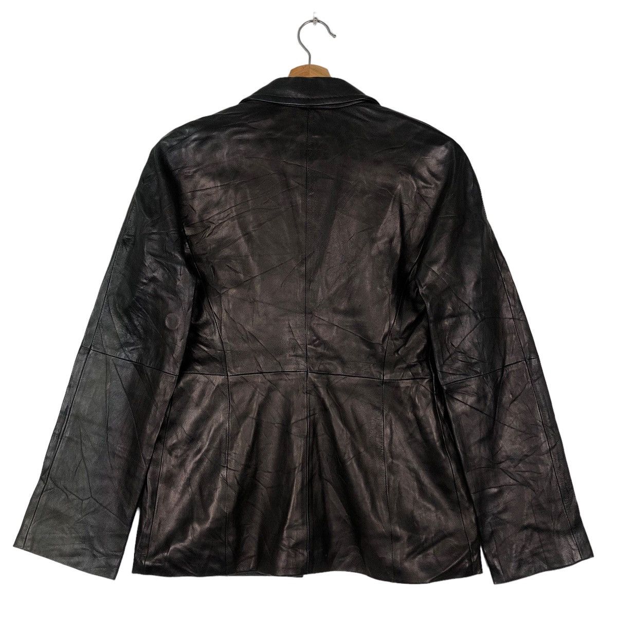 Japanese Brand 🔥Vintage Leather Biker Jacket Max Mara Size US M / EU 48-50 / 2 - 8 Thumbnail