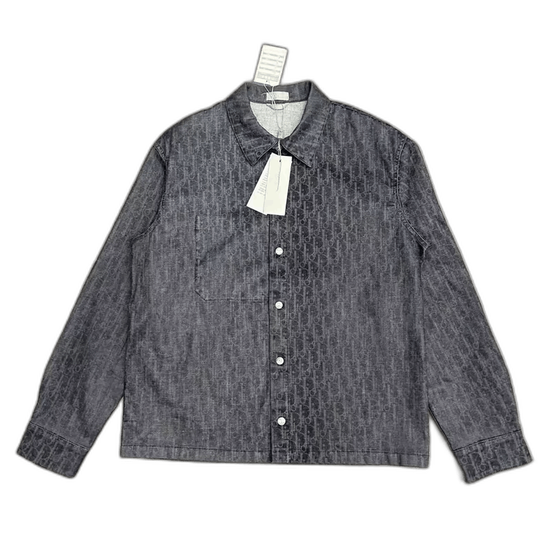 Dior DIOR Black Logo Denim Shirt Size US M / EU 48-50 / 2 - 1 Thumbnail