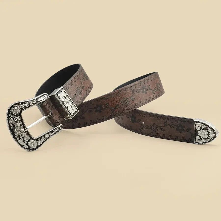 Jewelry Vintage Carved Buckle Belt Size ONE SIZE - 4 Thumbnail
