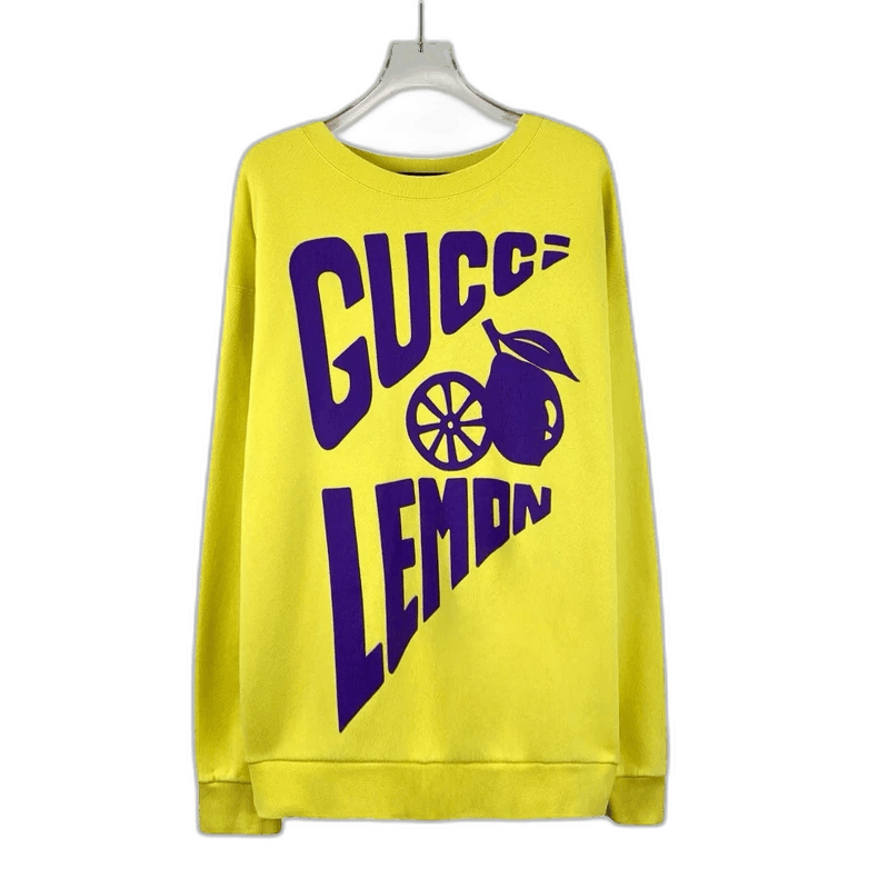 Gucci Gucci Yellow Graphic Long Sleeve Sweatshirt Size S / US 4 / IT 40 - 1 Thumbnail