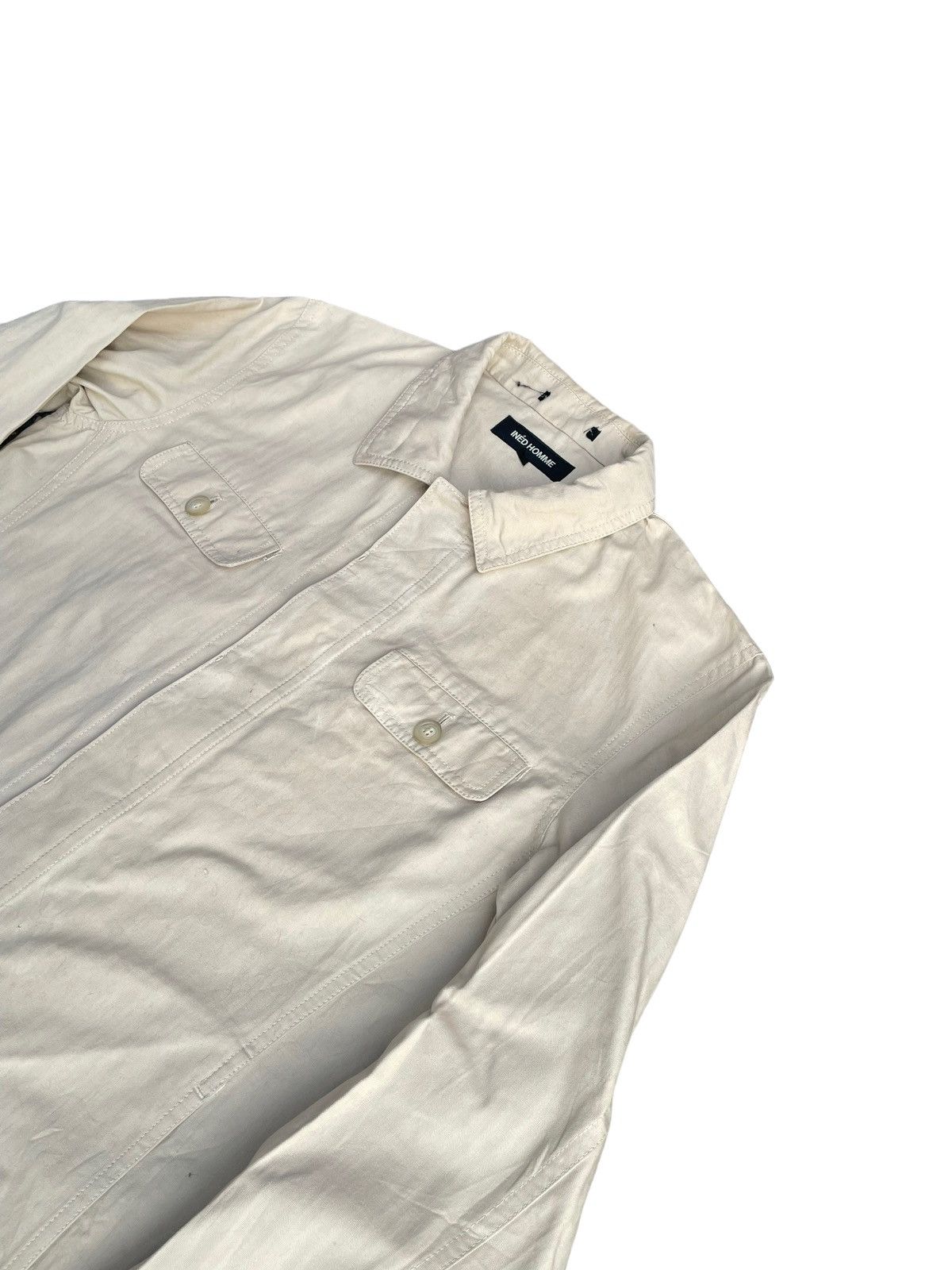 Designer × Issey Miyake × Japanese Brand Ined Homme Herringbong Twill Jacket Size M / US 6-8 / IT 42-44 - 2 Thumbnail