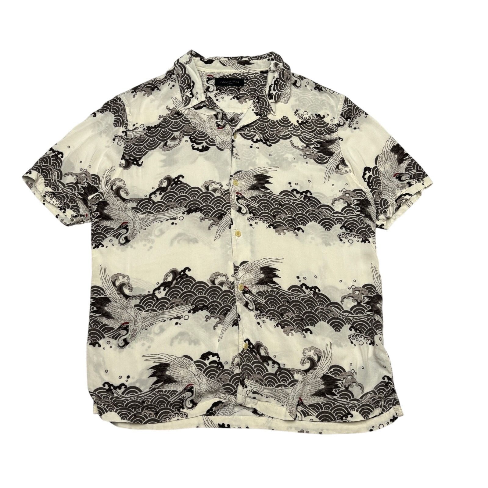 Allsaints Allsaints Crane SS Button Up Shirt Men's Large Loop Collar Size US L / EU 52-54 / 3 - 1 Thumbnail
