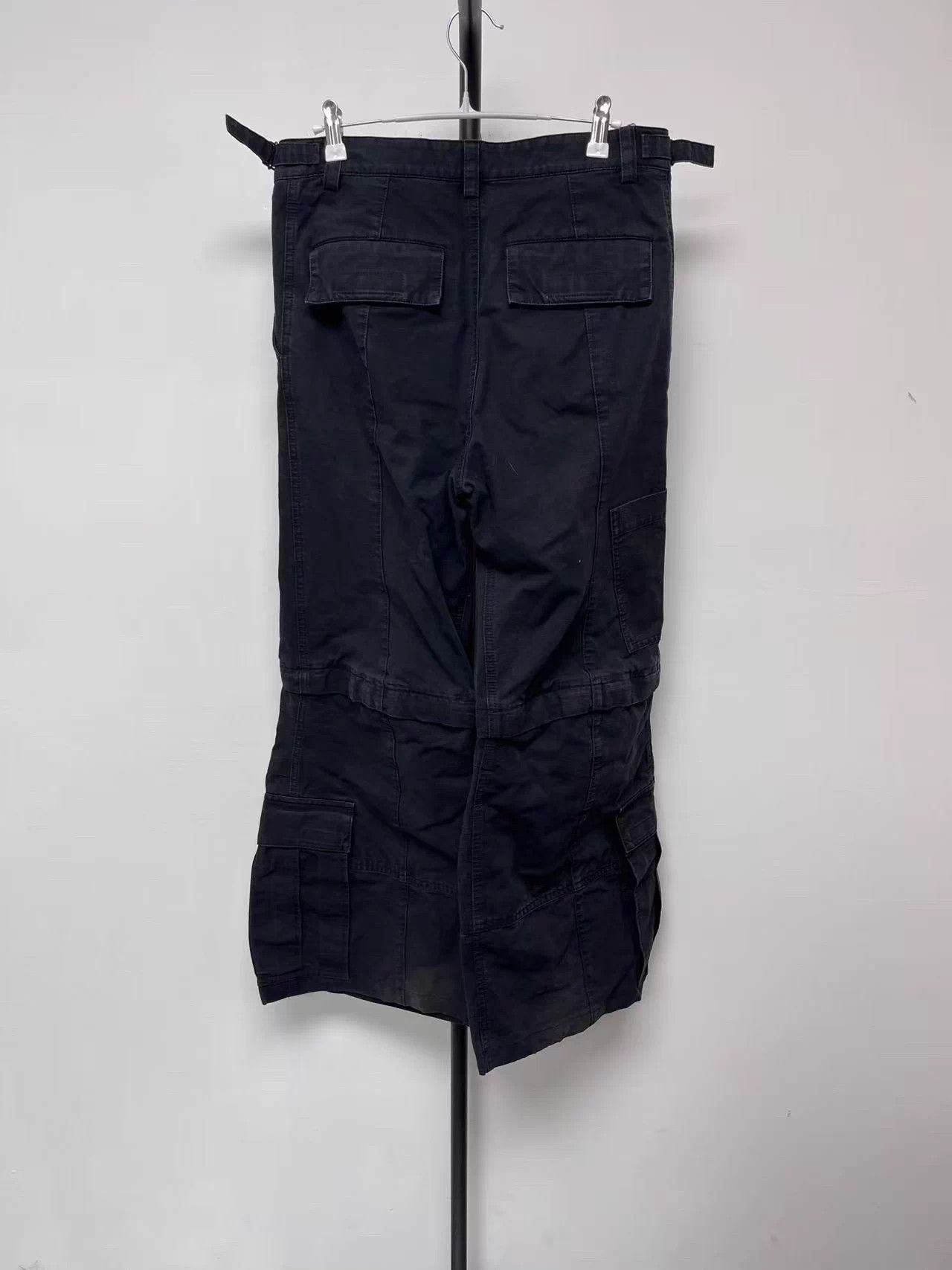 Balenciaga Balenciaga unisex straight cargo pants black XS Size US 29 - 2 Thumbnail