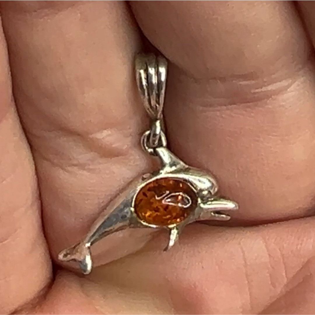 Other Cognac Amber Dolphin Pendant 925 Sterling Silver Womens Jewe Size ONE SIZE - 11 Thumbnail