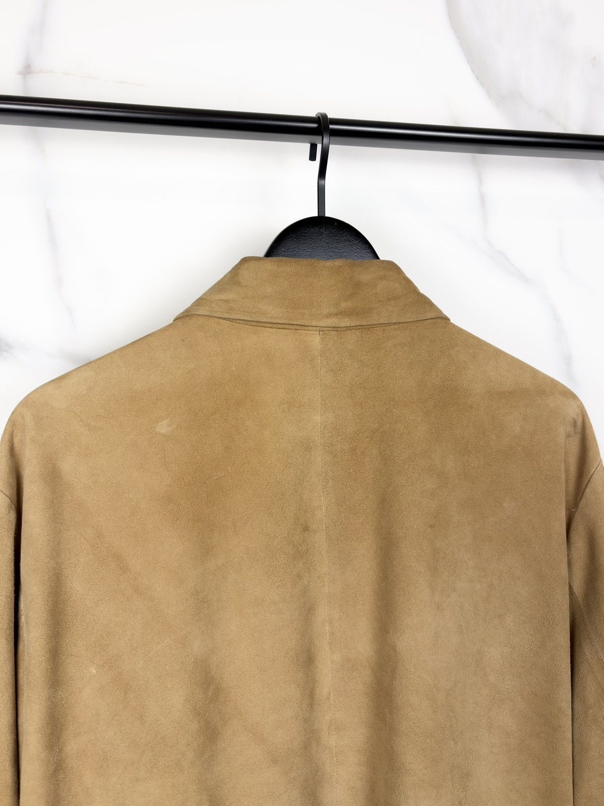 Helmut Lang Helmut Lang Vintage One Pocket Trucker Suede Leather Jacket Size US L / EU 52-54 / 3 - 5 Thumbnail
