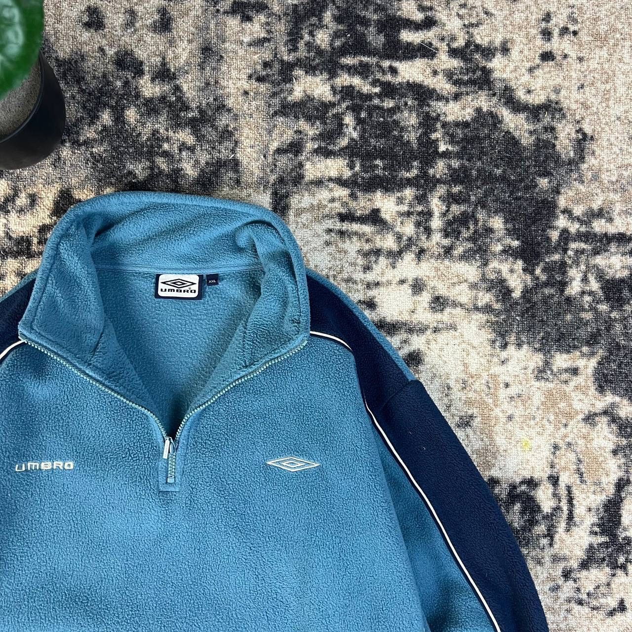 Umbro Umbro Mini Logo Vintage Y2K Quarter Zip Up Fleece Sweatshirt Size US XXL / EU 58 / 5 - 2 Thumbnail