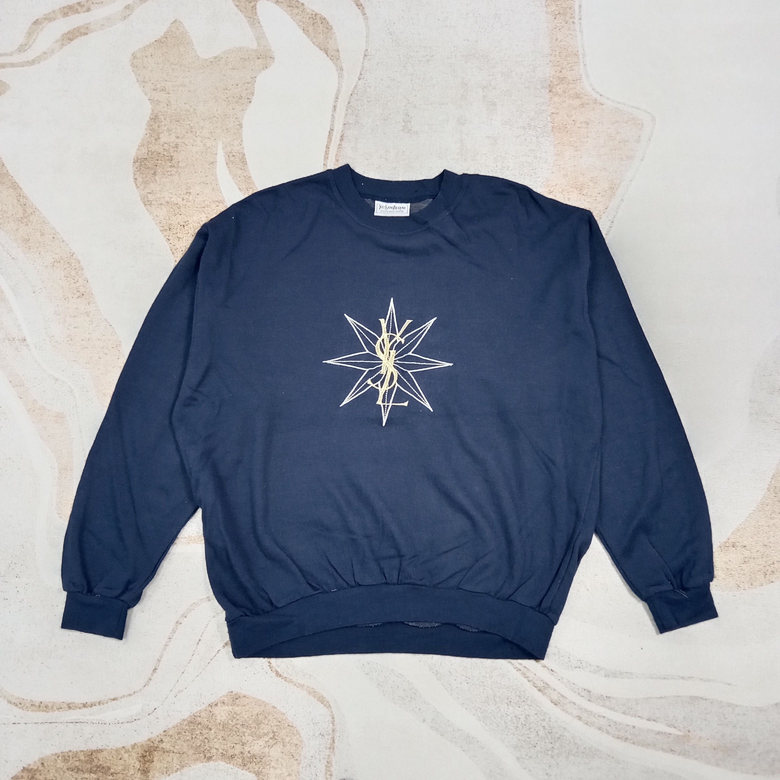 Yves Saint Laurent Yves Saint Laurent YSL Embroidery Sweatshirt C270N22 Size US L / EU 52-54 / 3 - 1 Thumbnail