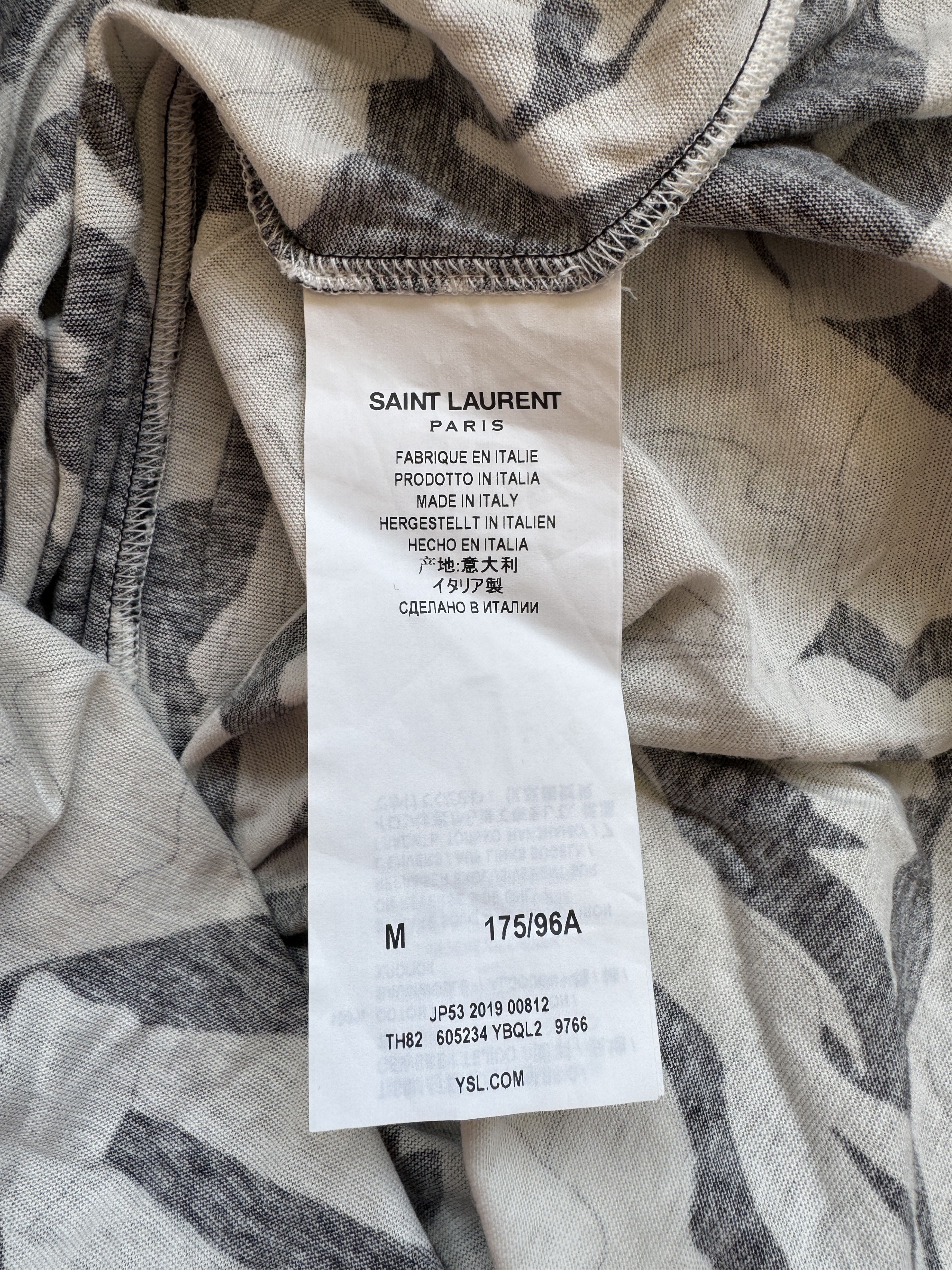 Saint Laurent Paris Jungle Flower Print T-Shirt Size US M / EU 48-50 / 2 - 18 Thumbnail