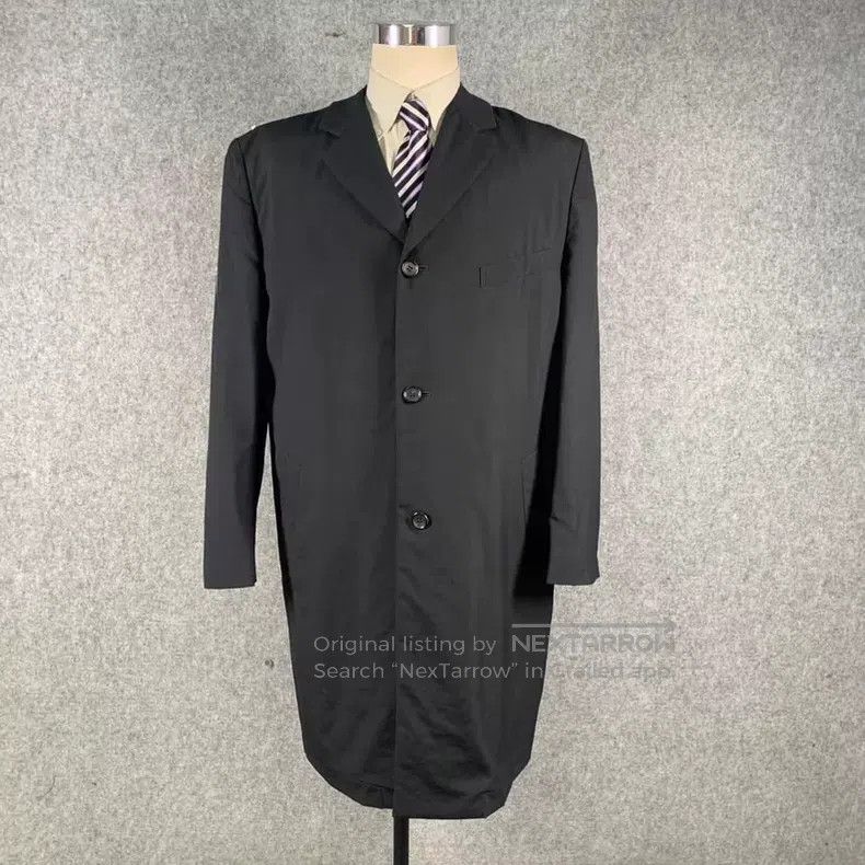 Comme des Garcons Comme des Garcons Black Wool Long Trench Coat Size US M / EU 48-50 / 2 - 1 Thumbnail