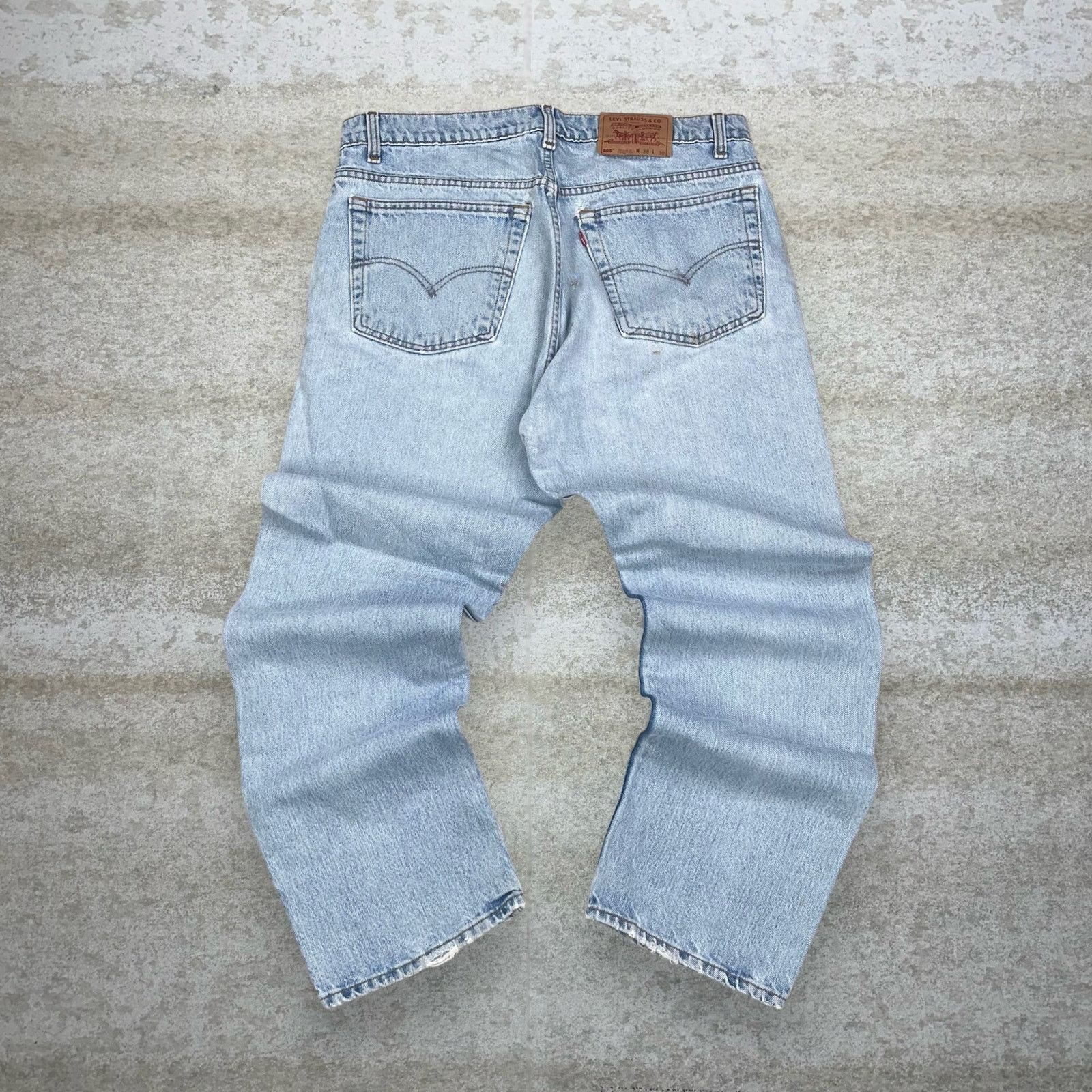 image of Crazy Vintage 90's Levis 505 Jeans Straight Fit Light Wash in Blue, Men's (Size 38)