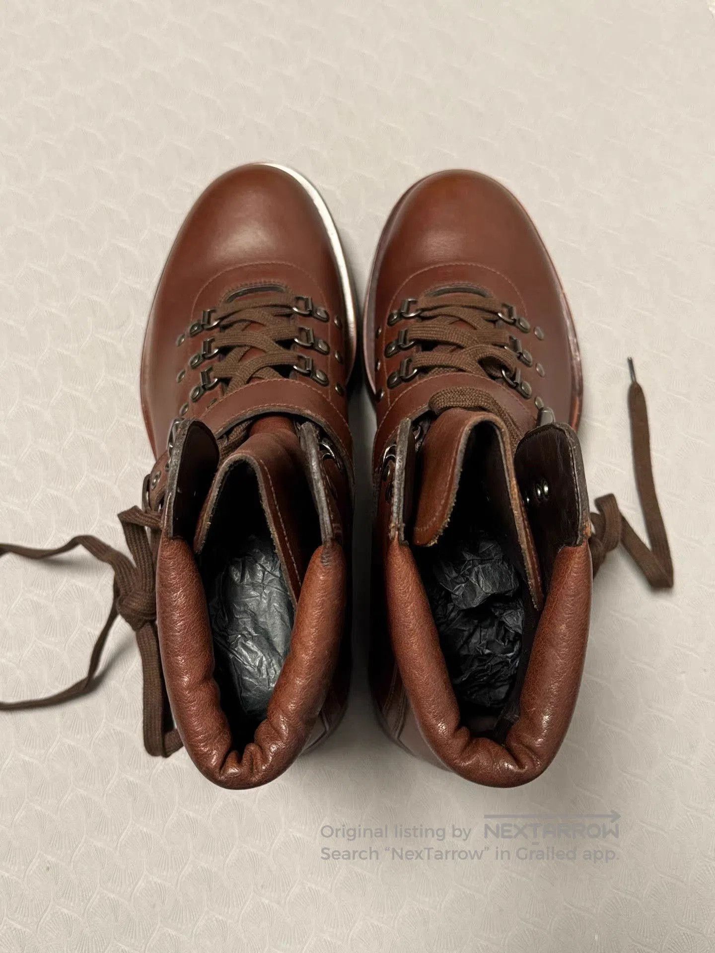 Prada Brown Leather Boots Size 9.5. Size US 9.5 / EU 42-43 - 5 Thumbnail