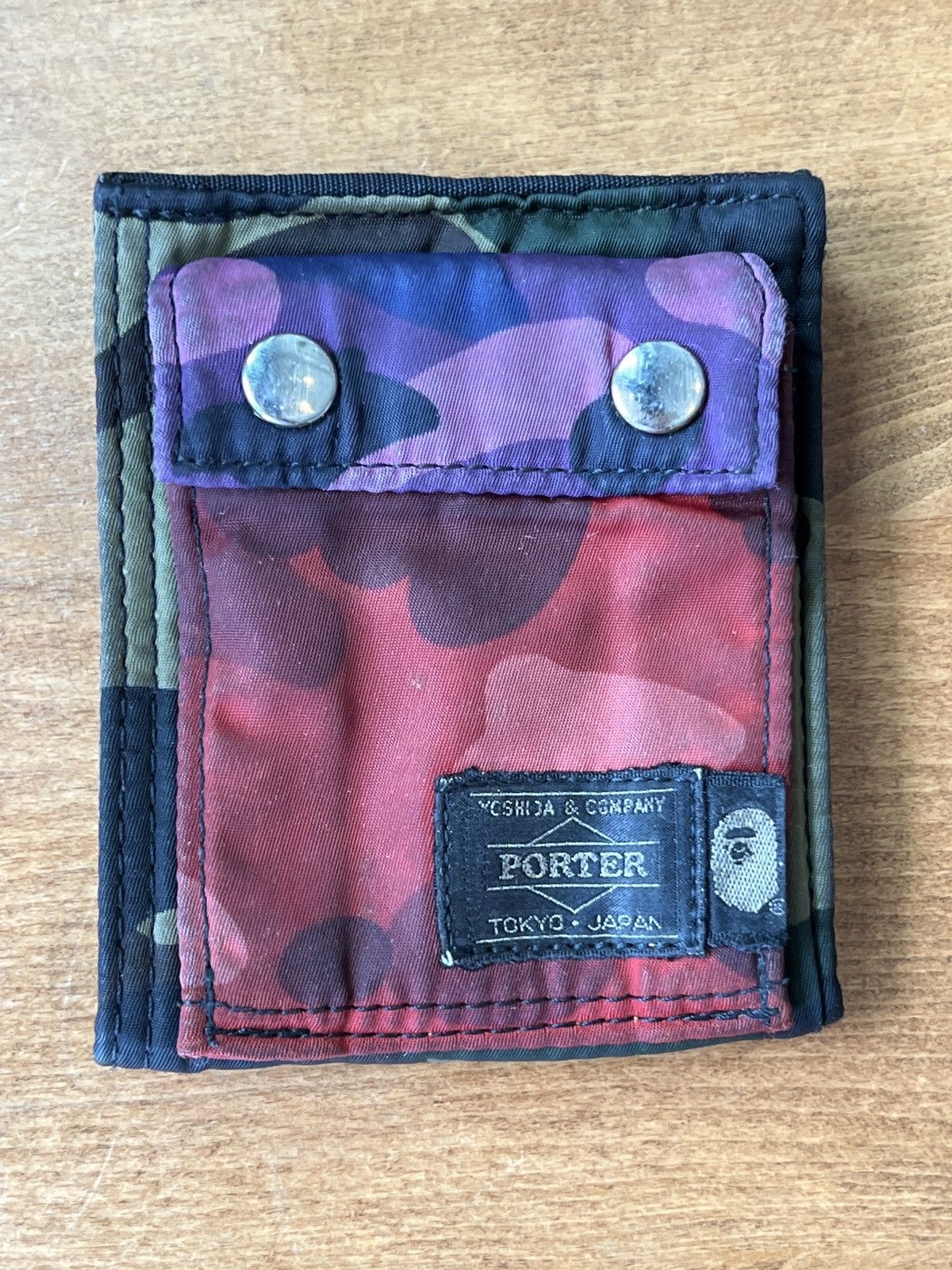 Bape × Porter Bape Porter Multi Color Camo Wallet | Grailed 