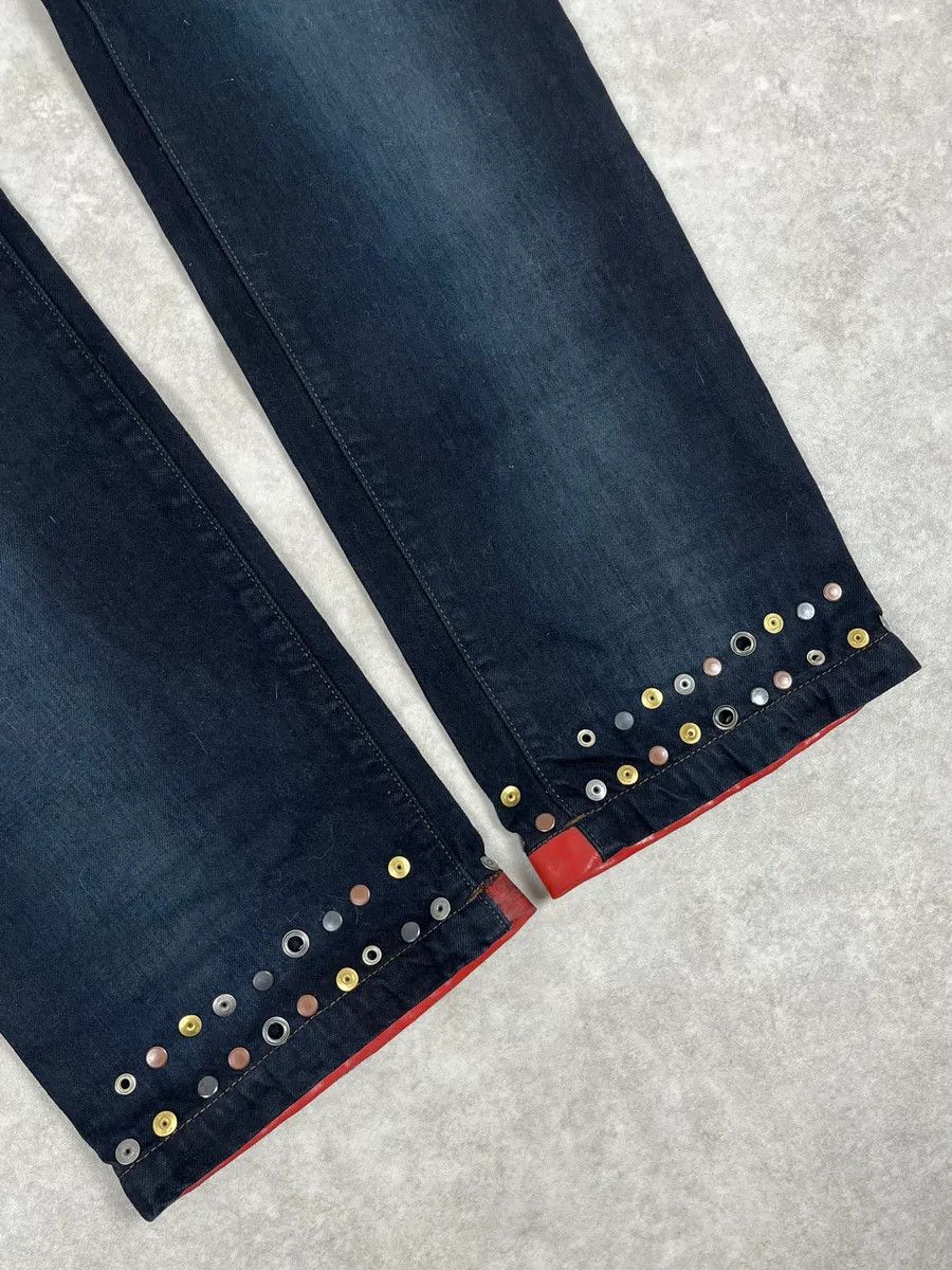 Marithe + Francois Girbaud SS2013 Marithé + François Girbaud Navy Blue Studded Denim Jeans Size US 32 / EU 48 - 6 Thumbnail