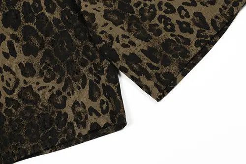 VIBE Punk distressed leopard print loose casual denim work shorts Size US 32 / EU 48 - 6 Thumbnail