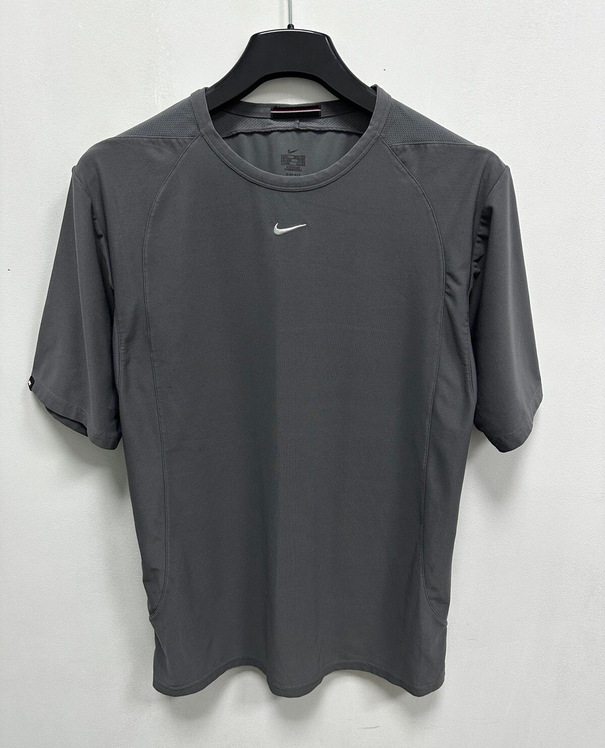 Pre-owned Nike X Vintage Nike Blokecore Center Swoosh Jersey T-shirt Japan In Grey