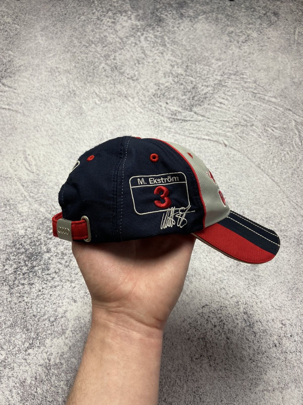 Audi × NASCAR × Red Bull Rare Red Bull Audi Sport Cap Vntg Racing Moto Hat Ekstrom 3 Size ONE SIZE - 6 Thumbnail