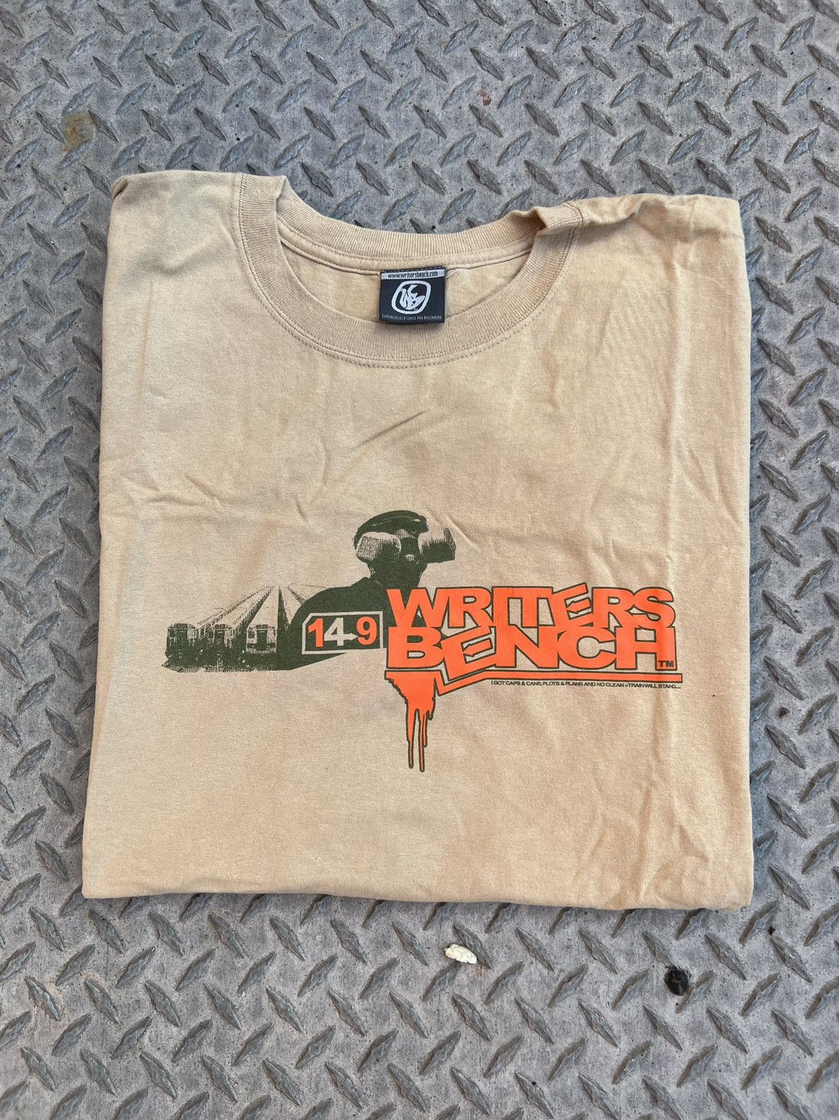 Rap Tees × Vintage Vintage Writers Bench Y2K Rap Tee Graffiti Art Kaws Futura Size US XXL / EU 58 / 5 - 1 Thumbnail