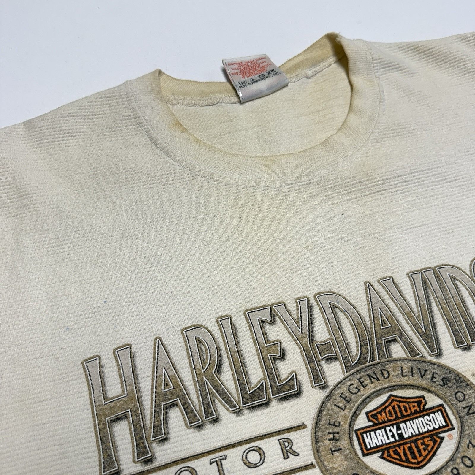 Harley Davidson Vintage Y2K Harley Davidson T Shirt Mens XL 23.5x27.5 White Size US XL / EU 56 / 4 - 5 Thumbnail