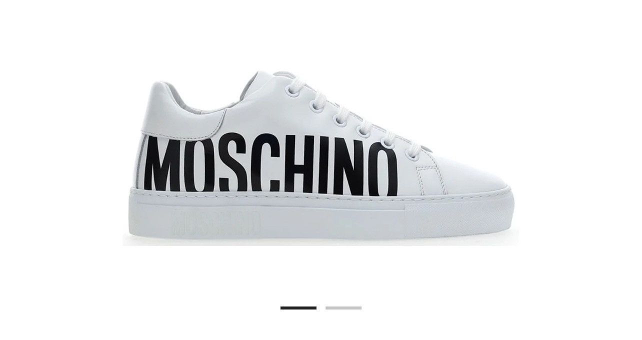 Moschino Moschino Logo-Printed Lace-Up Sneakers Size US 11 / EU 44 - 1 Thumbnail
