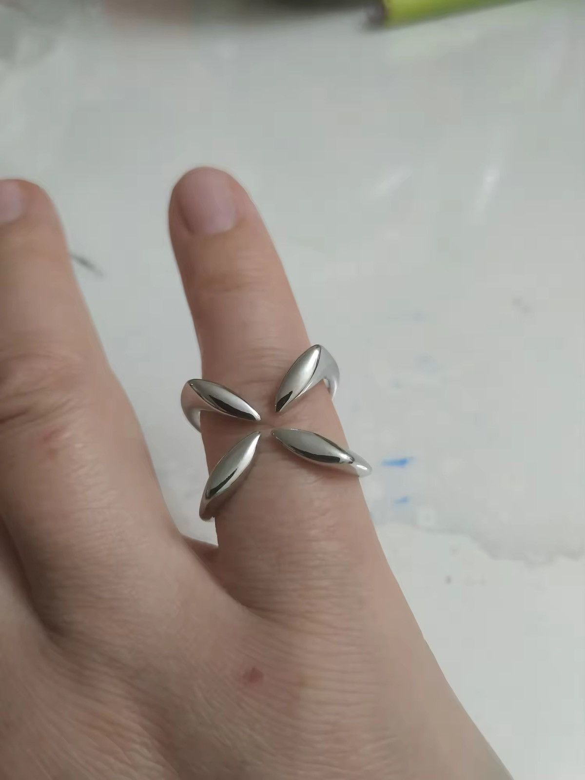 Other Sterling Silver Unique Ring Size ONE SIZE - 7 Thumbnail
