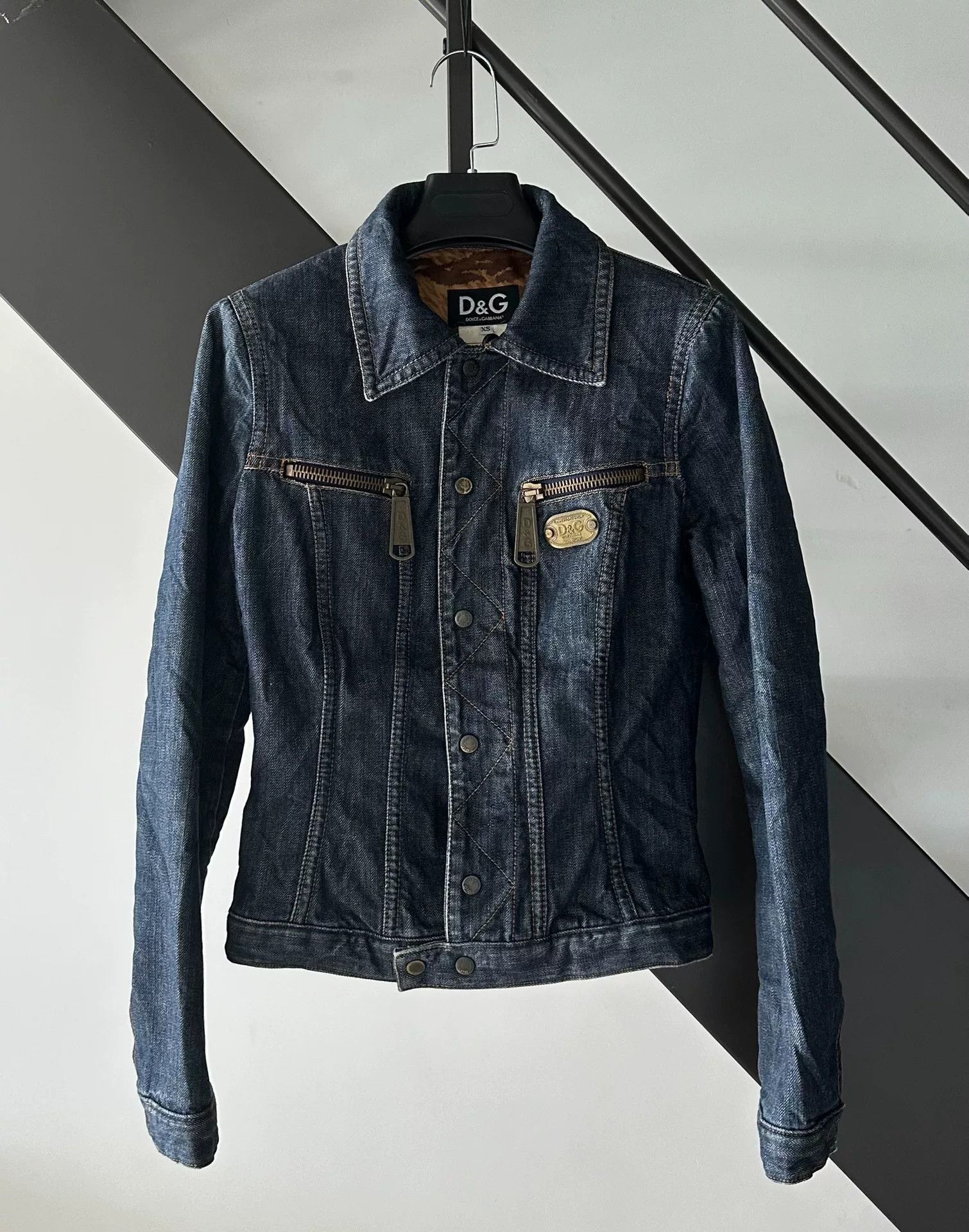 Dolce & Gabbana Dolce & Gabbana Navy Denim Jacket Size US XS / EU 42 / 0 - 1 Thumbnail