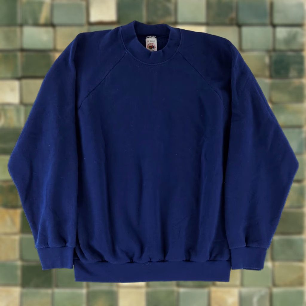 Fruit Of The Loom VINTAGE Fruit of the Loom Sweatshirt Long Sleeve Blue Mens XL Pullover Made USA Casualwear Size US XL / EU 56 / 4 - 1 Thumbnail