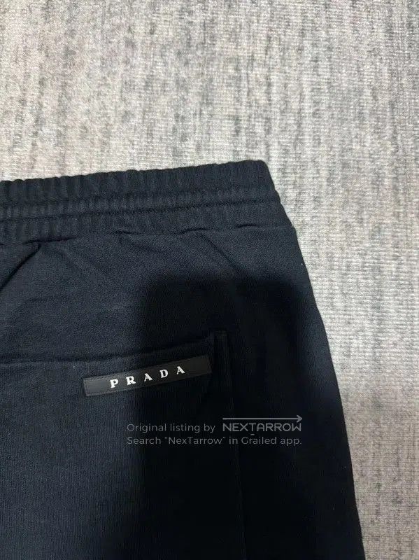 Prada Prada Black Cotton Logo Embroidered Casual Pants. Size US 36 / EU 52 - 3 Thumbnail